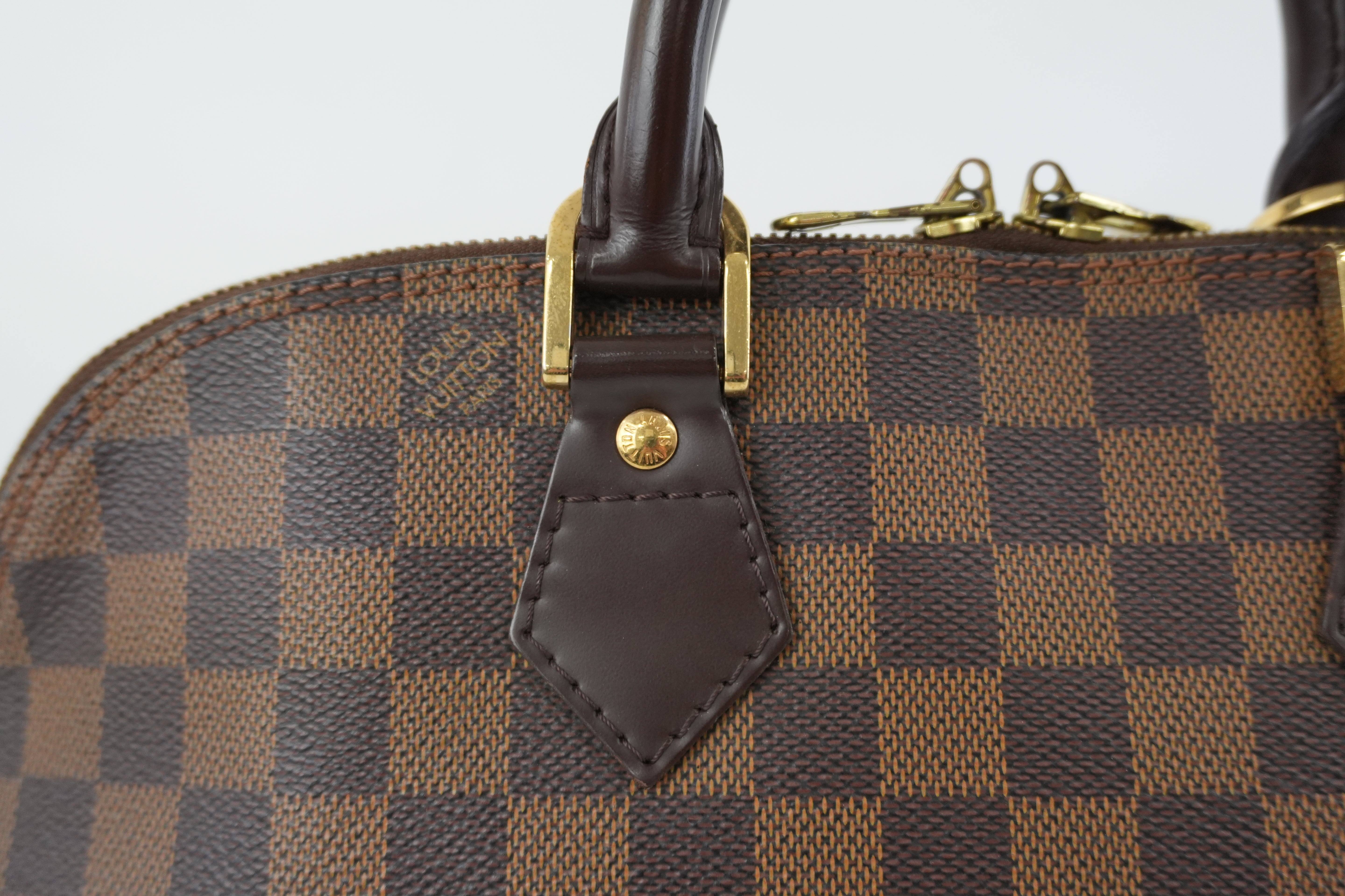 Louis Vuitton Damier Ebene Alma PM Handbag Used