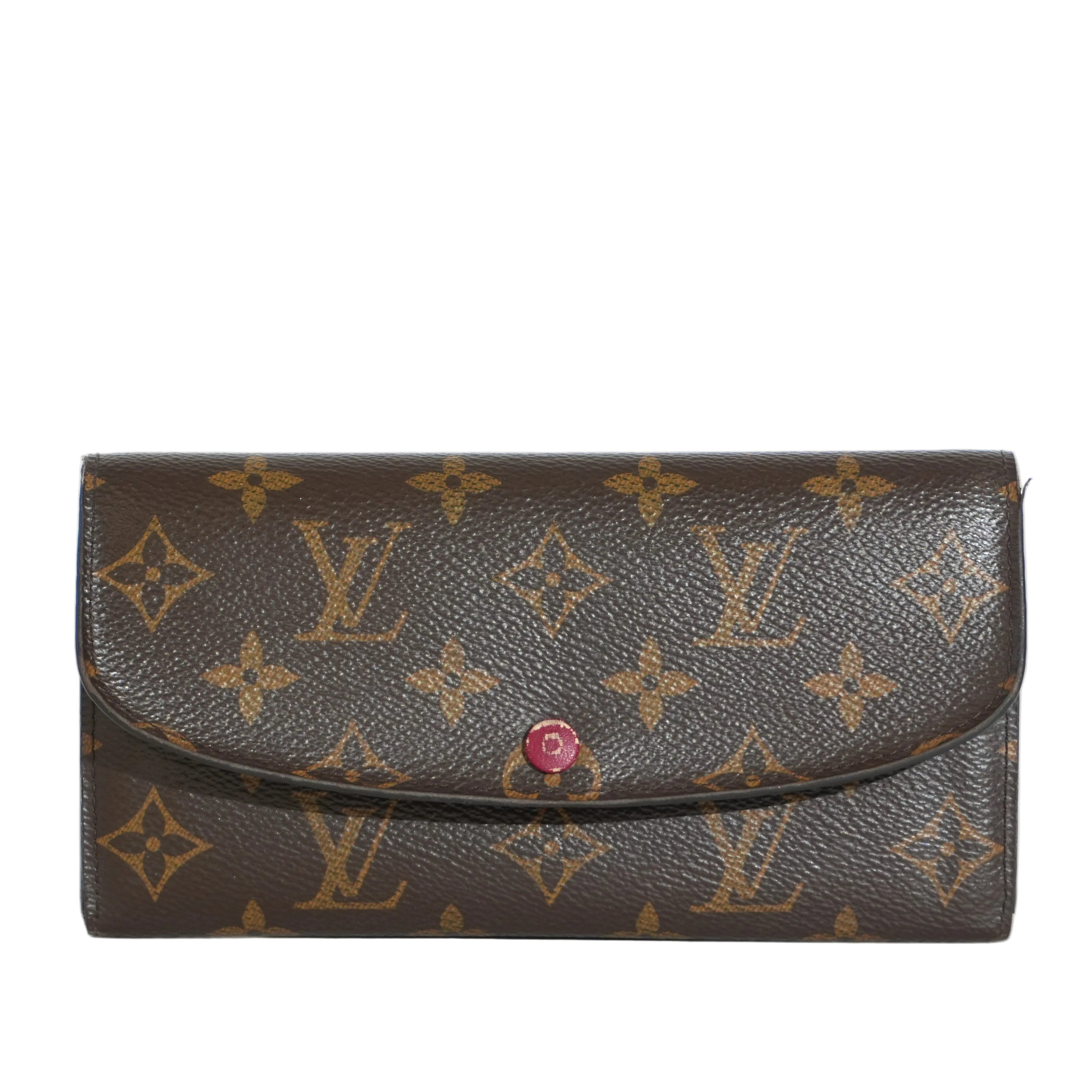 Pre-owned Louis Vuitton Monogram Emily Wallet Pink