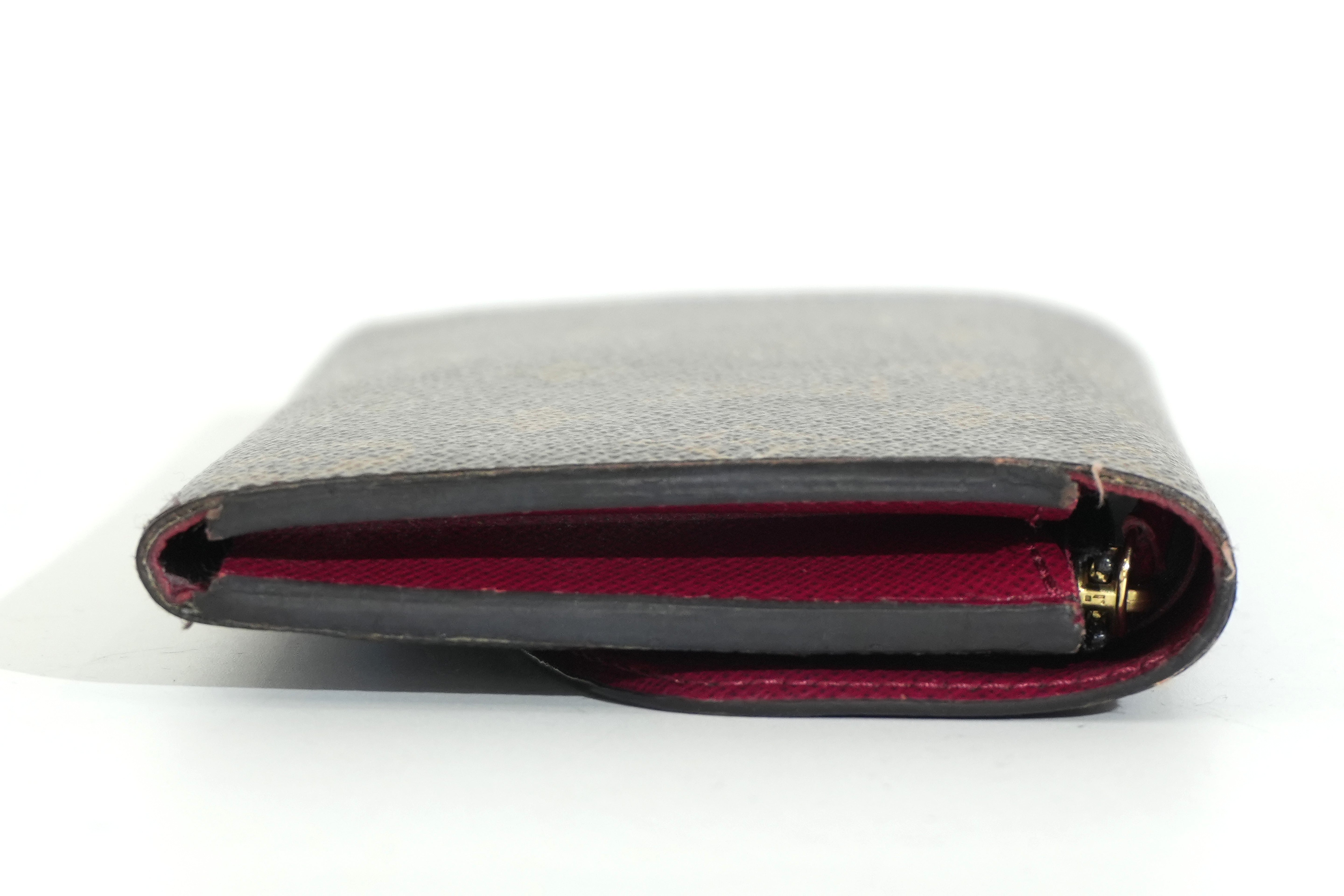 Pre-owned Louis Vuitton Monogram Emily Wallet Pink