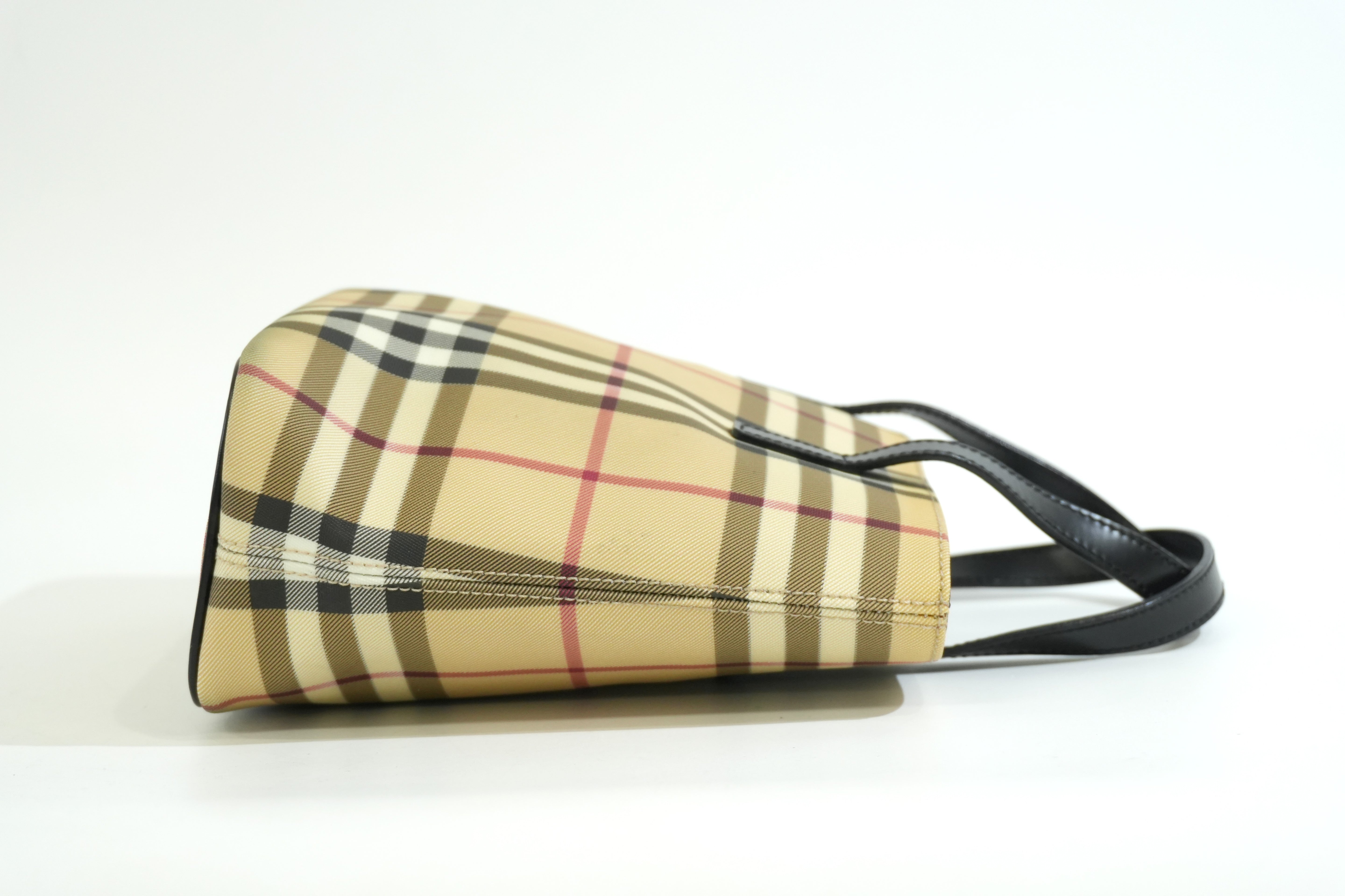 Pre-owned Burberry Nova Check Handbag Beige