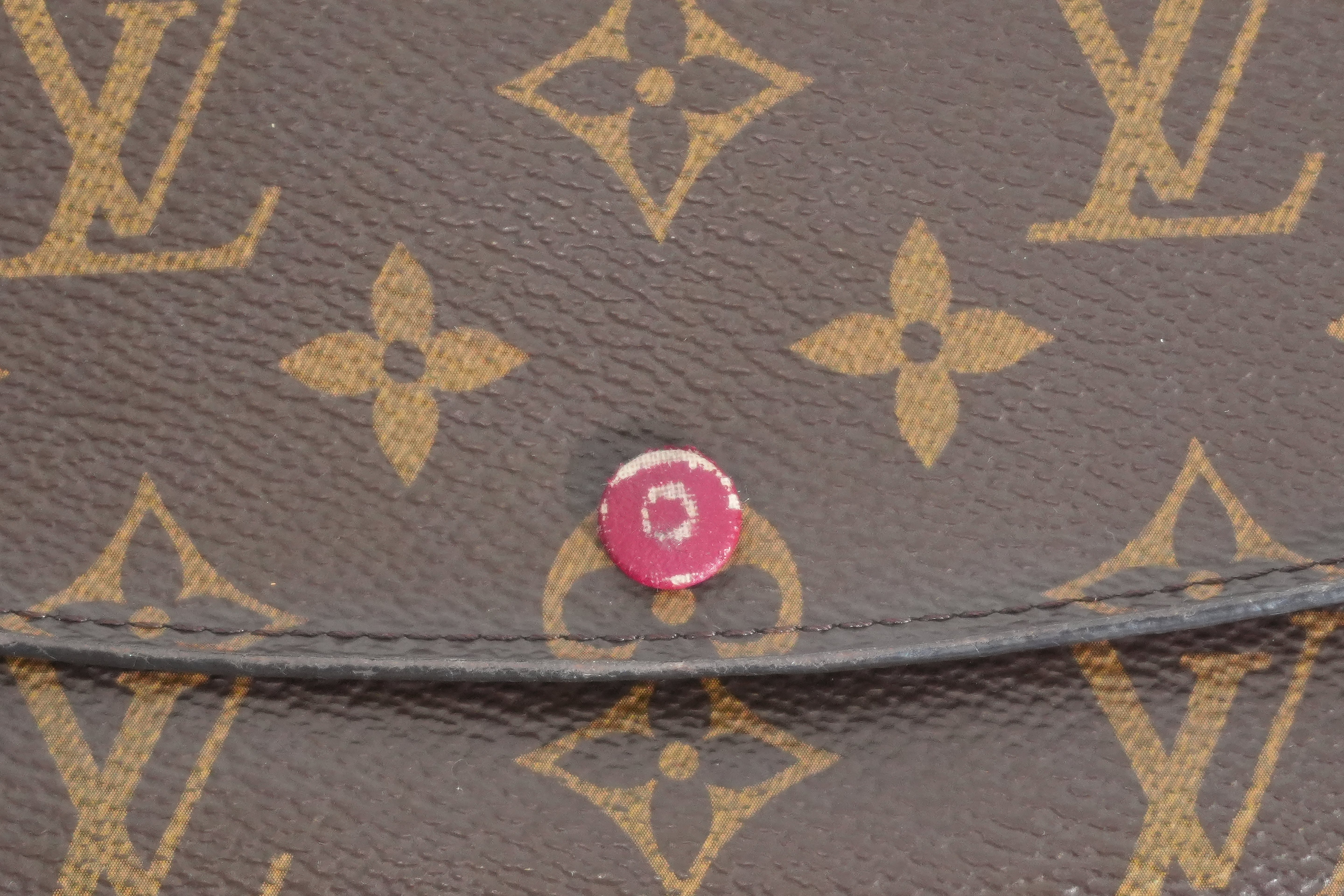 Pre-owned Louis Vuitton Monogram Emily Wallet Pink