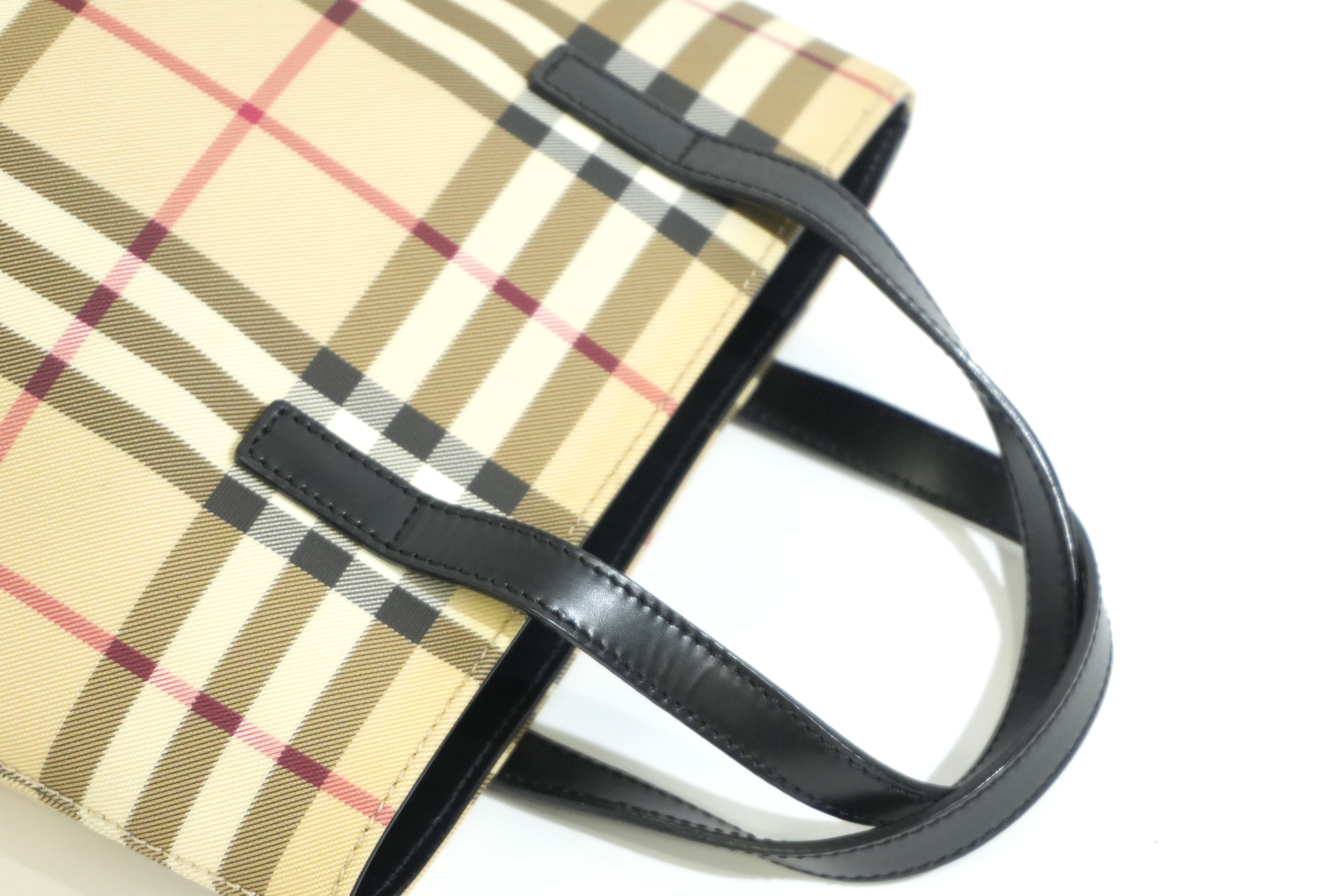 Pre-owned Burberry Nova Check Handbag Beige