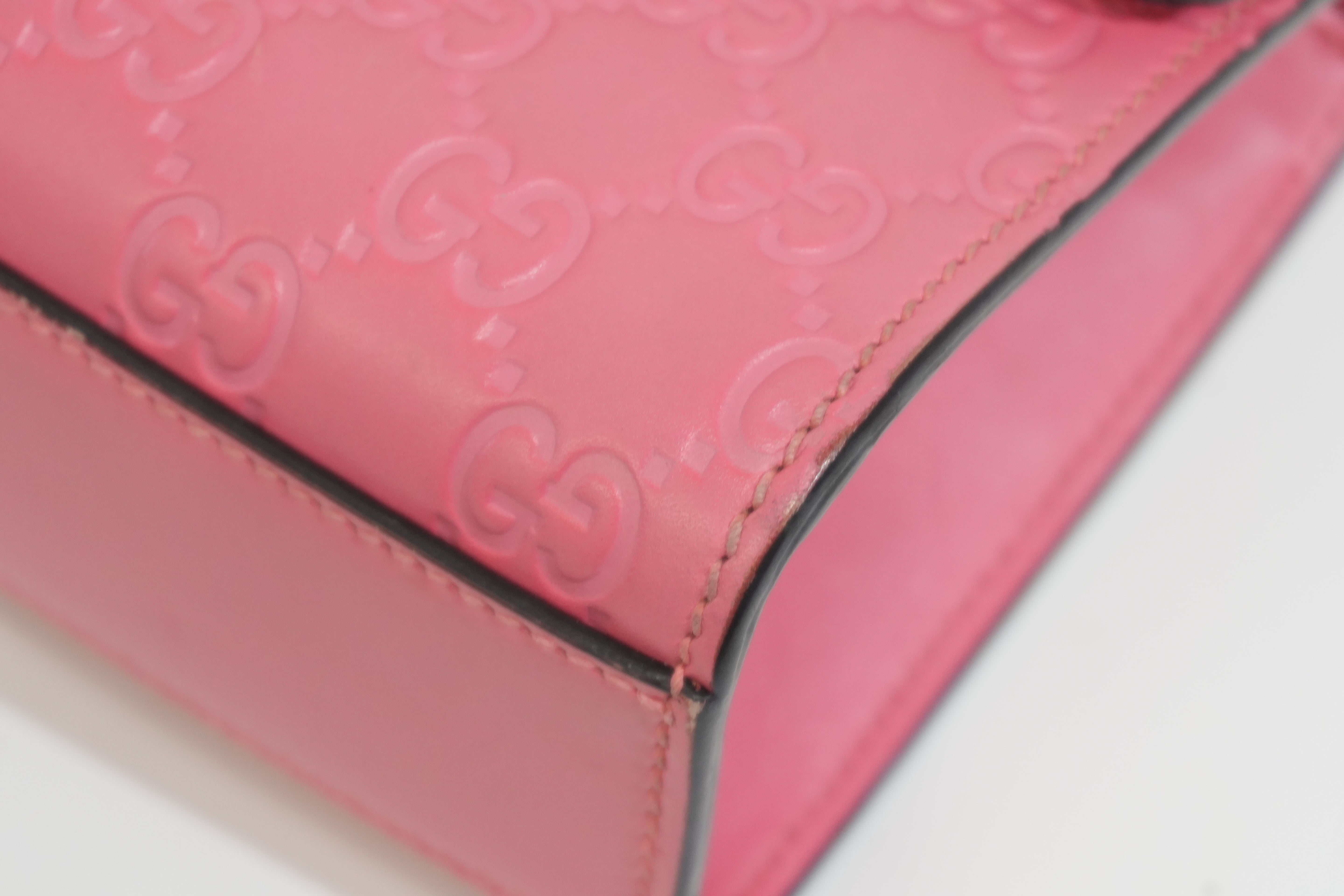 Pre-owned Gucci Small Padlock Bag Chain Shoulder Bag Pink