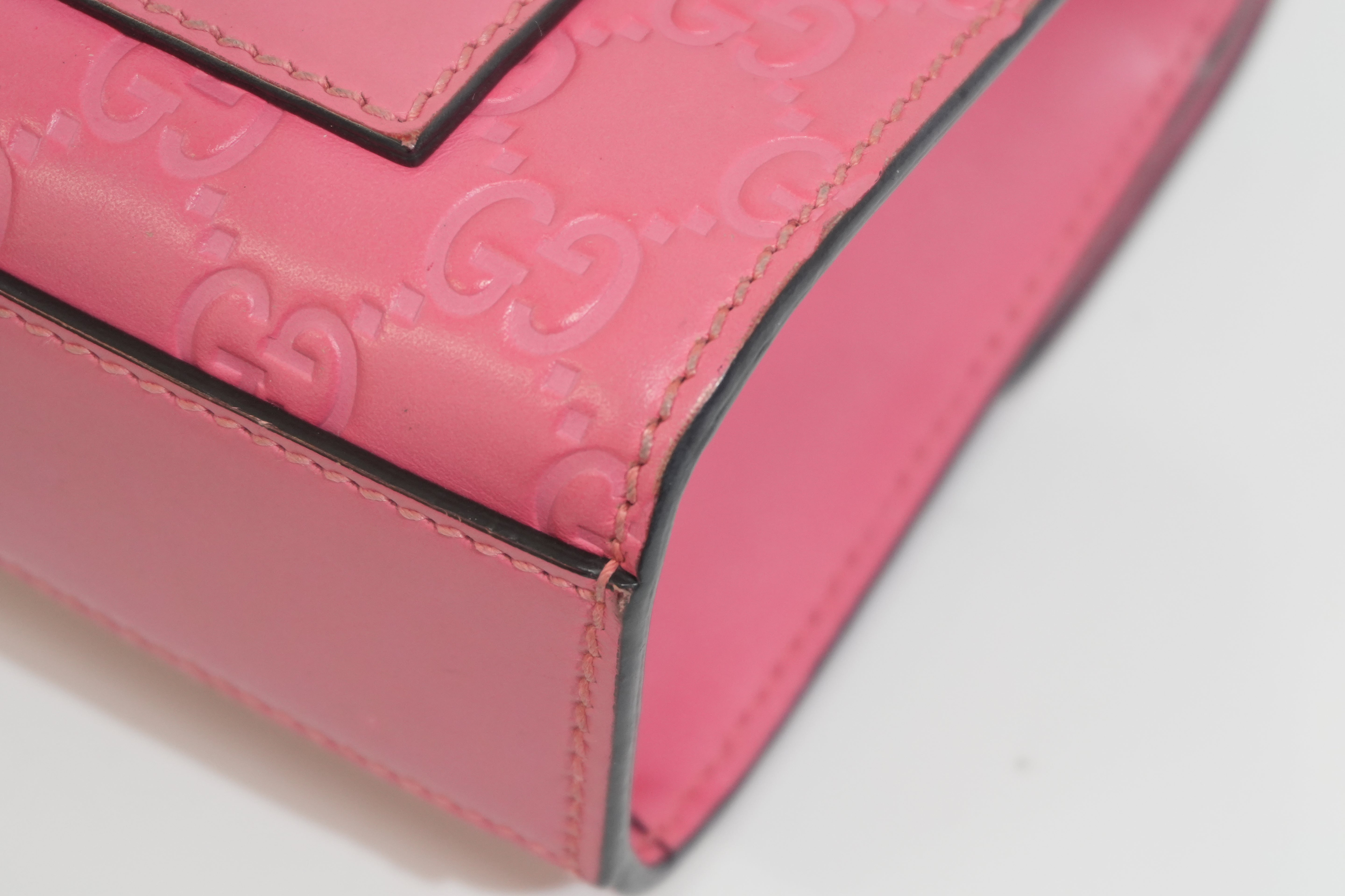 Pre-owned Gucci Small Padlock Bag Chain Shoulder Bag Pink