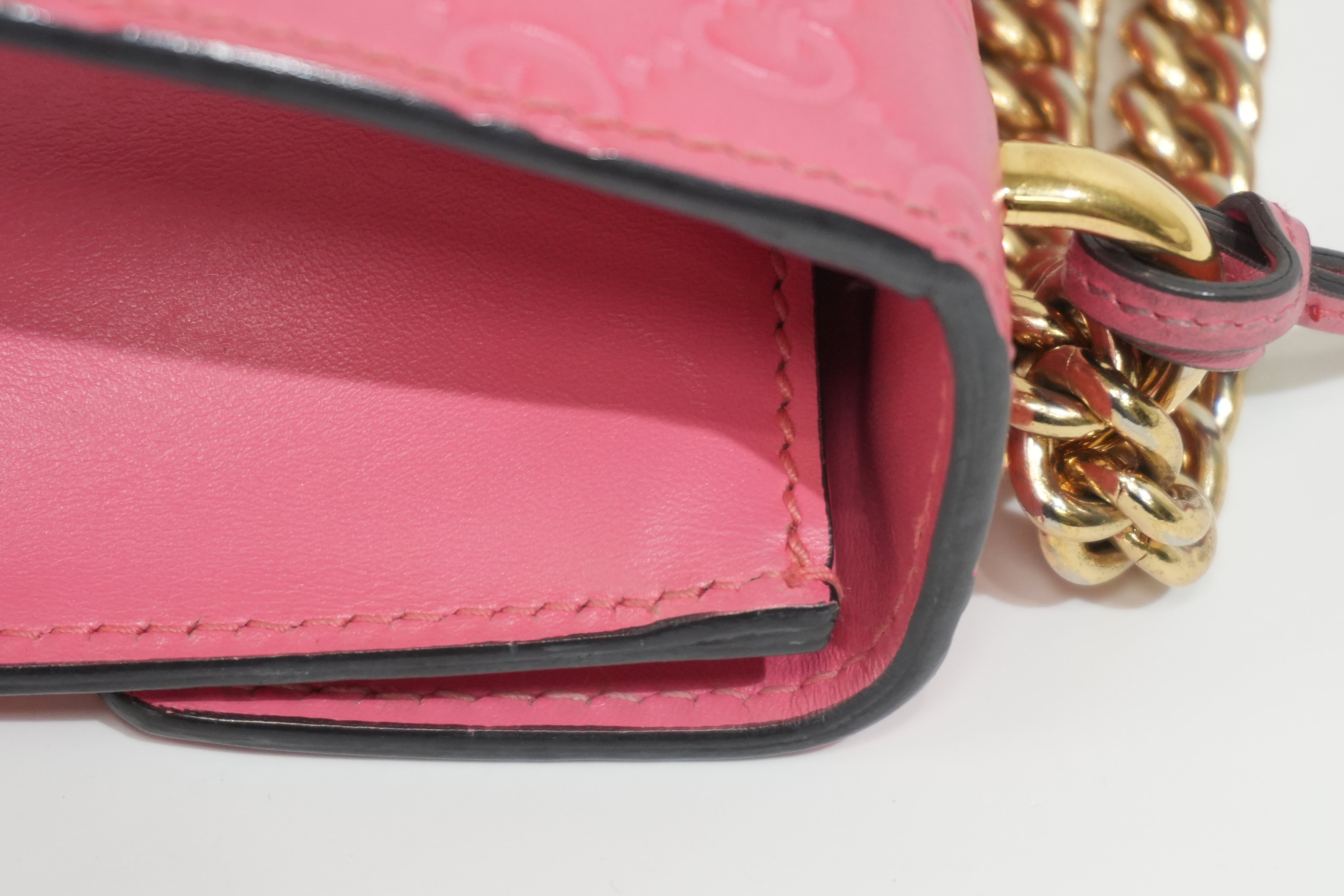Pre-owned Gucci Small Padlock Bag Chain Shoulder Bag Pink