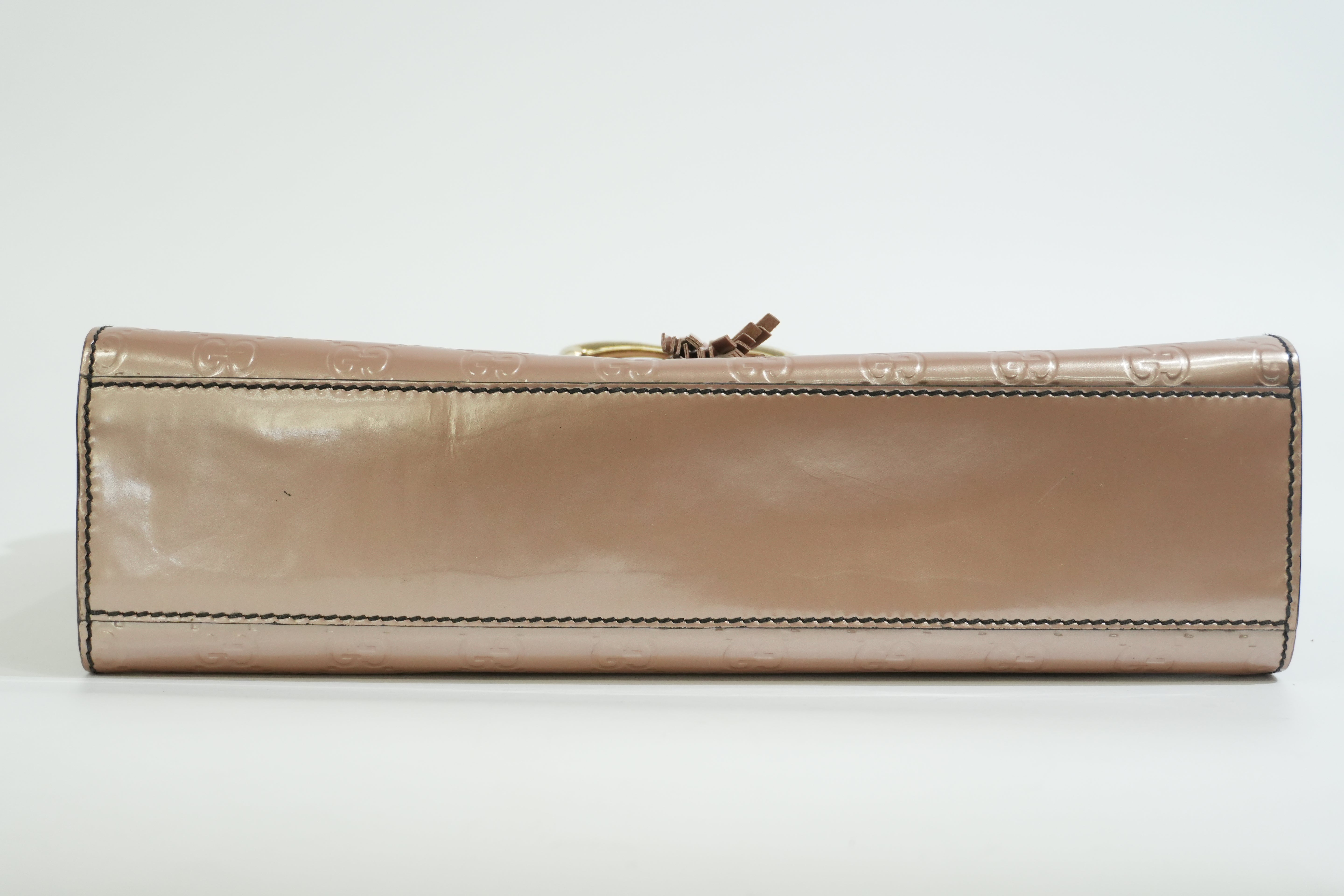 Pre-owned Gucci Emily Chain Shoulder Bag Metallic Pink