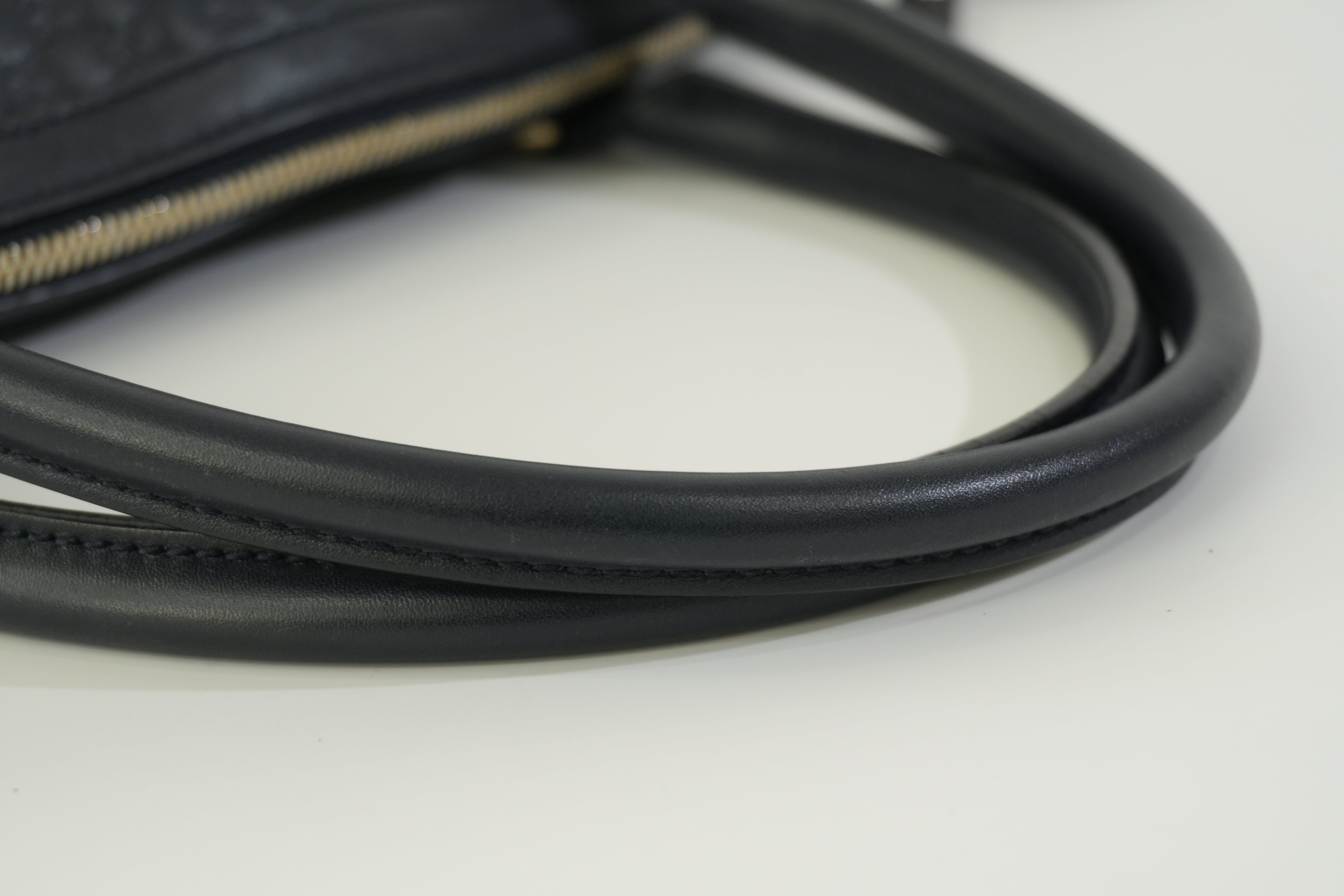 Pre-owned Gucci Two Way Microguccisima Shoulder Bag Navy Blue