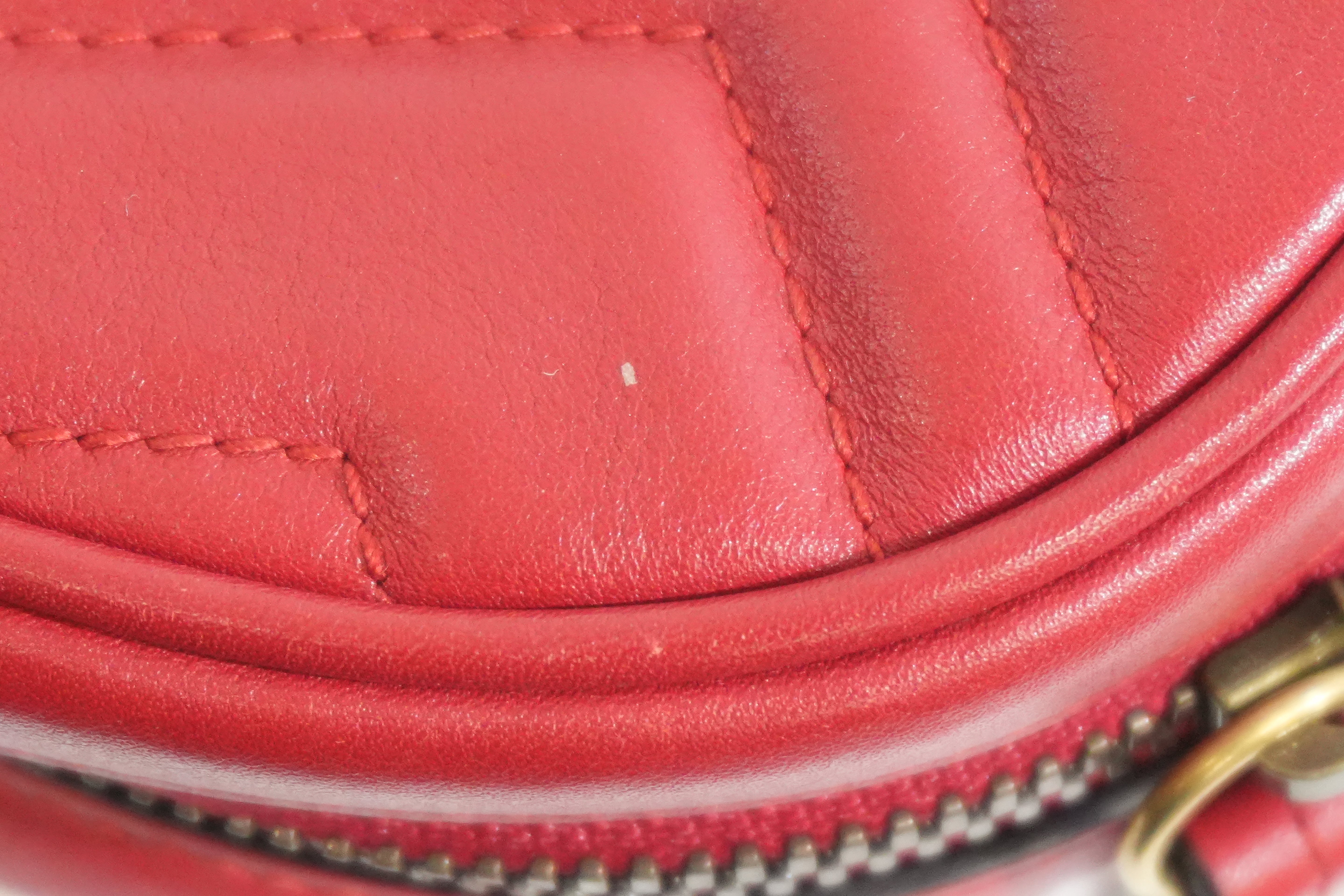 Pre-owned Gucci Marmont Belt Bag Size 85 Red
