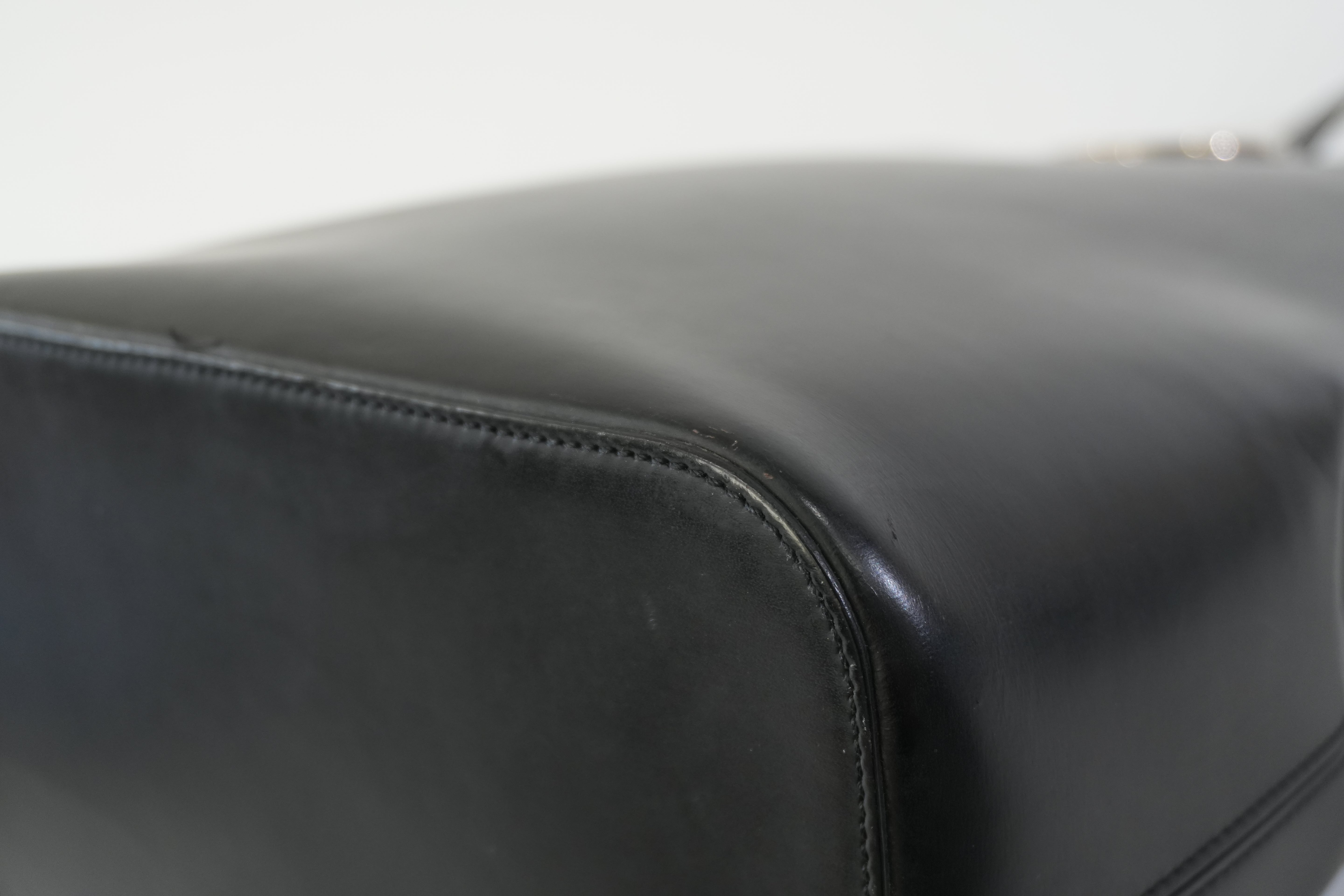 Pre-owned Cartier Leather Panthere Shoulder Bag Black