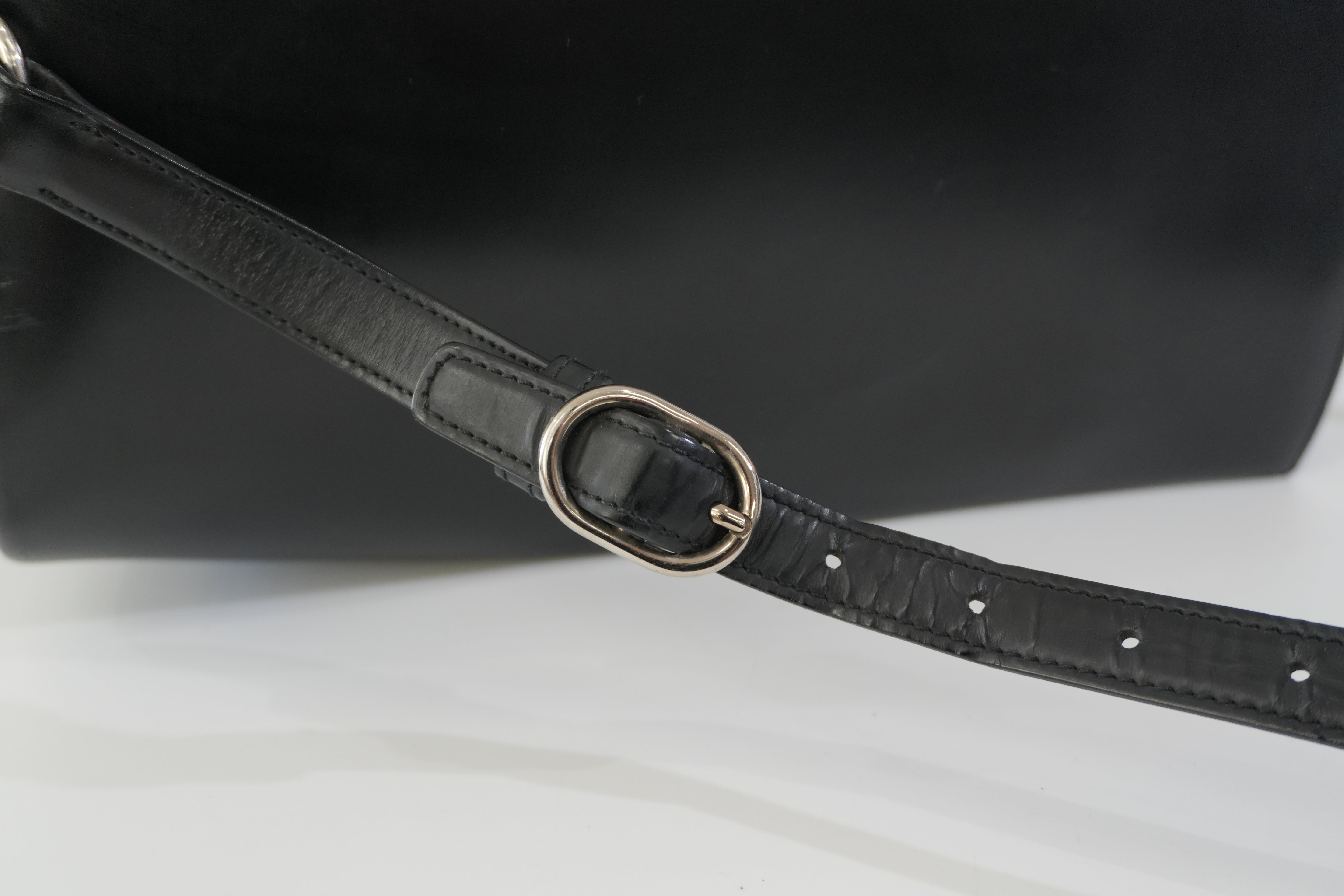 Pre-owned Cartier Leather Panthere Shoulder Bag Black