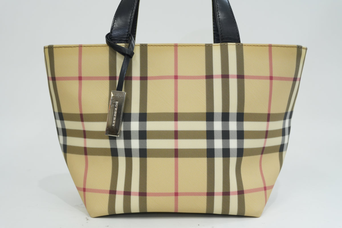 Pre-Owned Burberry Nova Check Handbag Beige