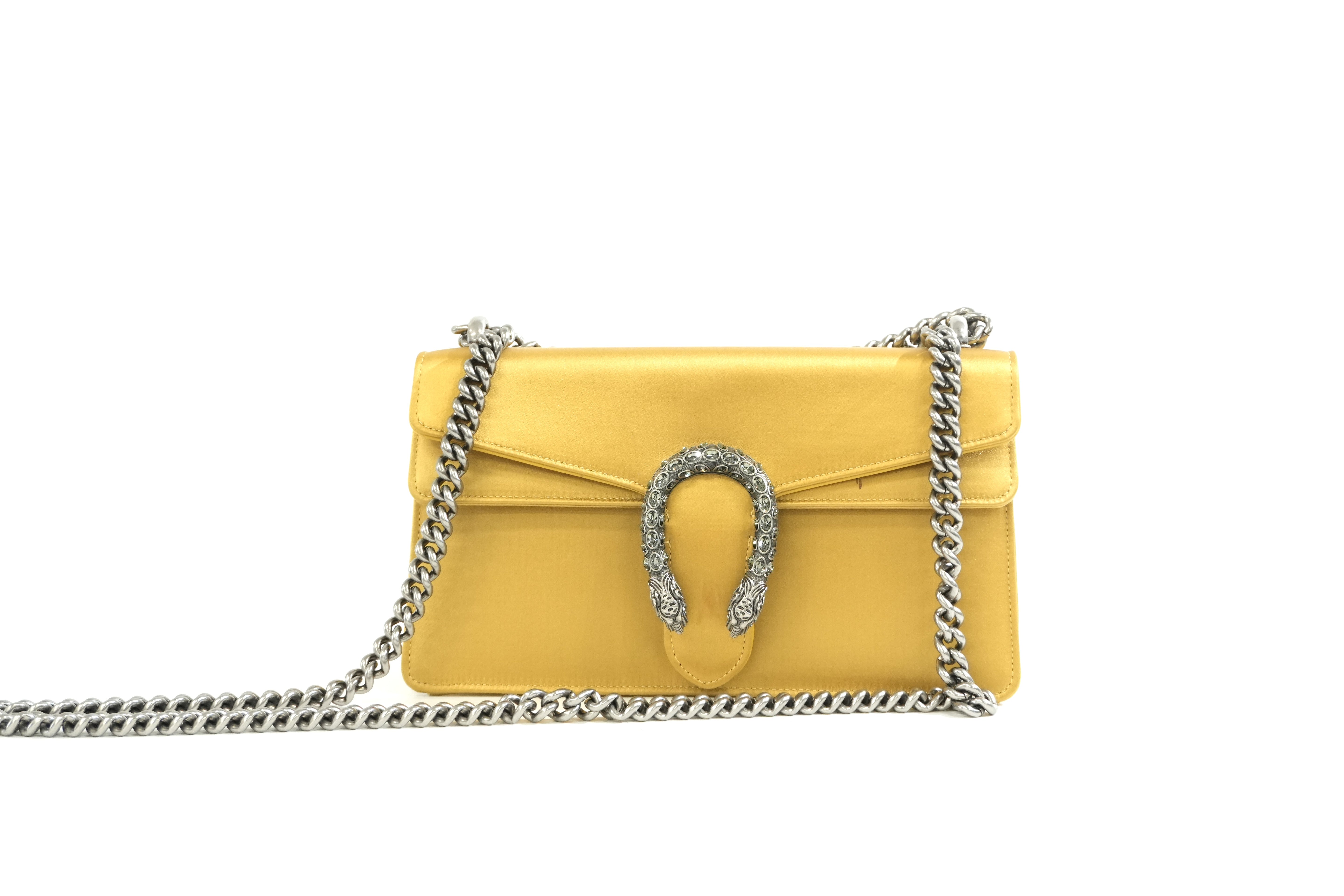 Pre-owned Gucci Dionysus Chain Shoulder Bag Gold