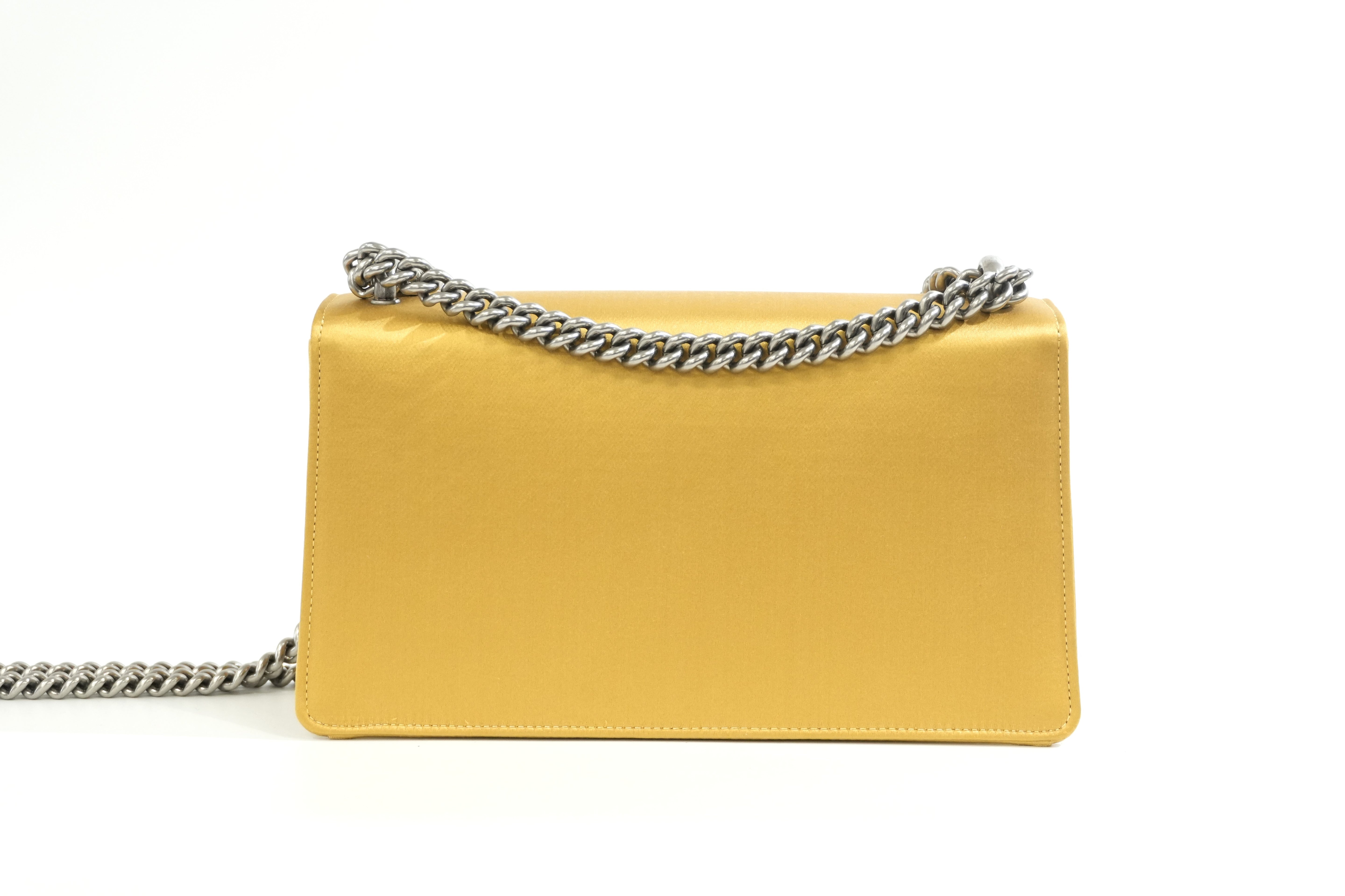 Pre-owned Gucci Dionysus Chain Shoulder Bag Gold