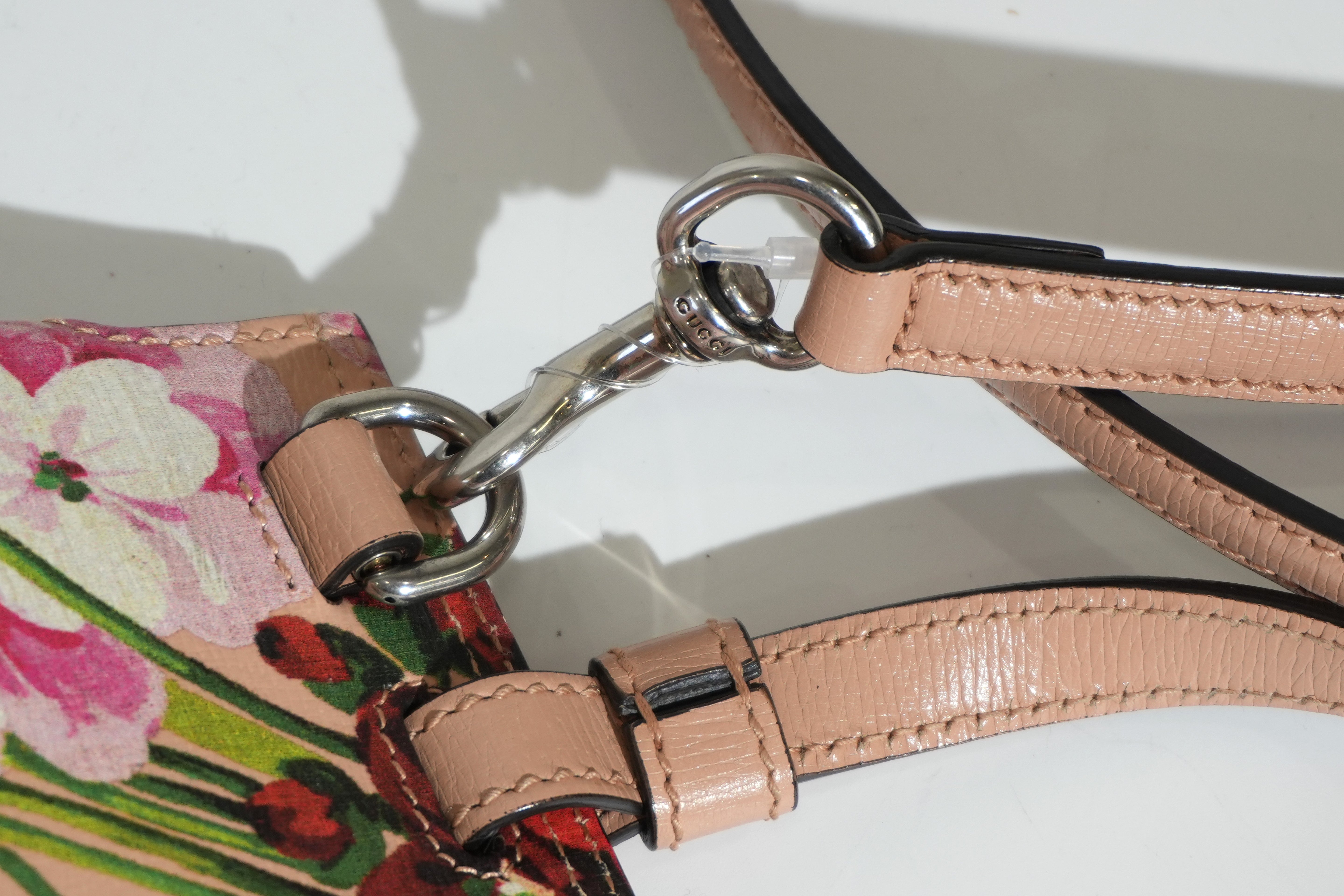 Pre-owned Gucci Two Way Apricot Blooms Bamboo Daily Shoulder Bag Pink