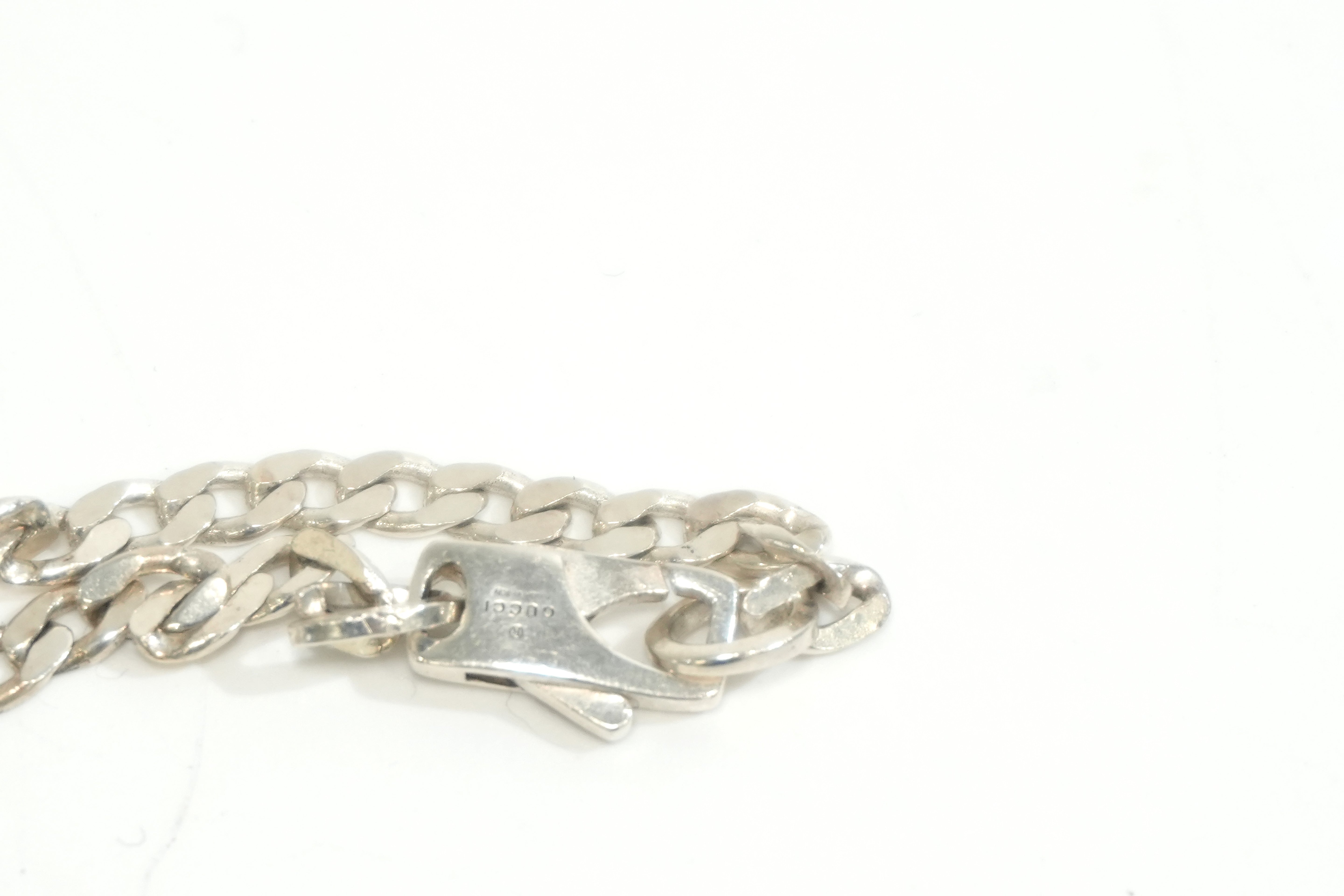 Pre-owned Gucci Silver Necklace Ring Pedant 40cm