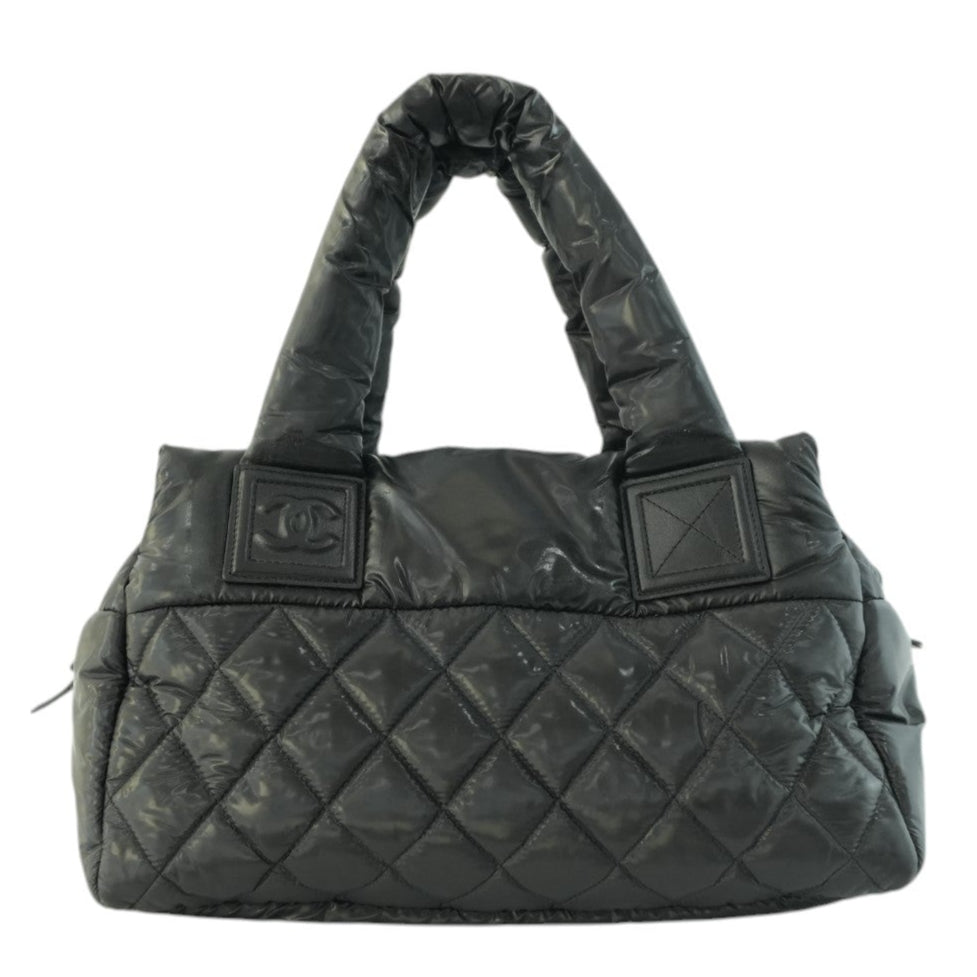 Chanel Coco Cocoon Handbag Black Nylon Used