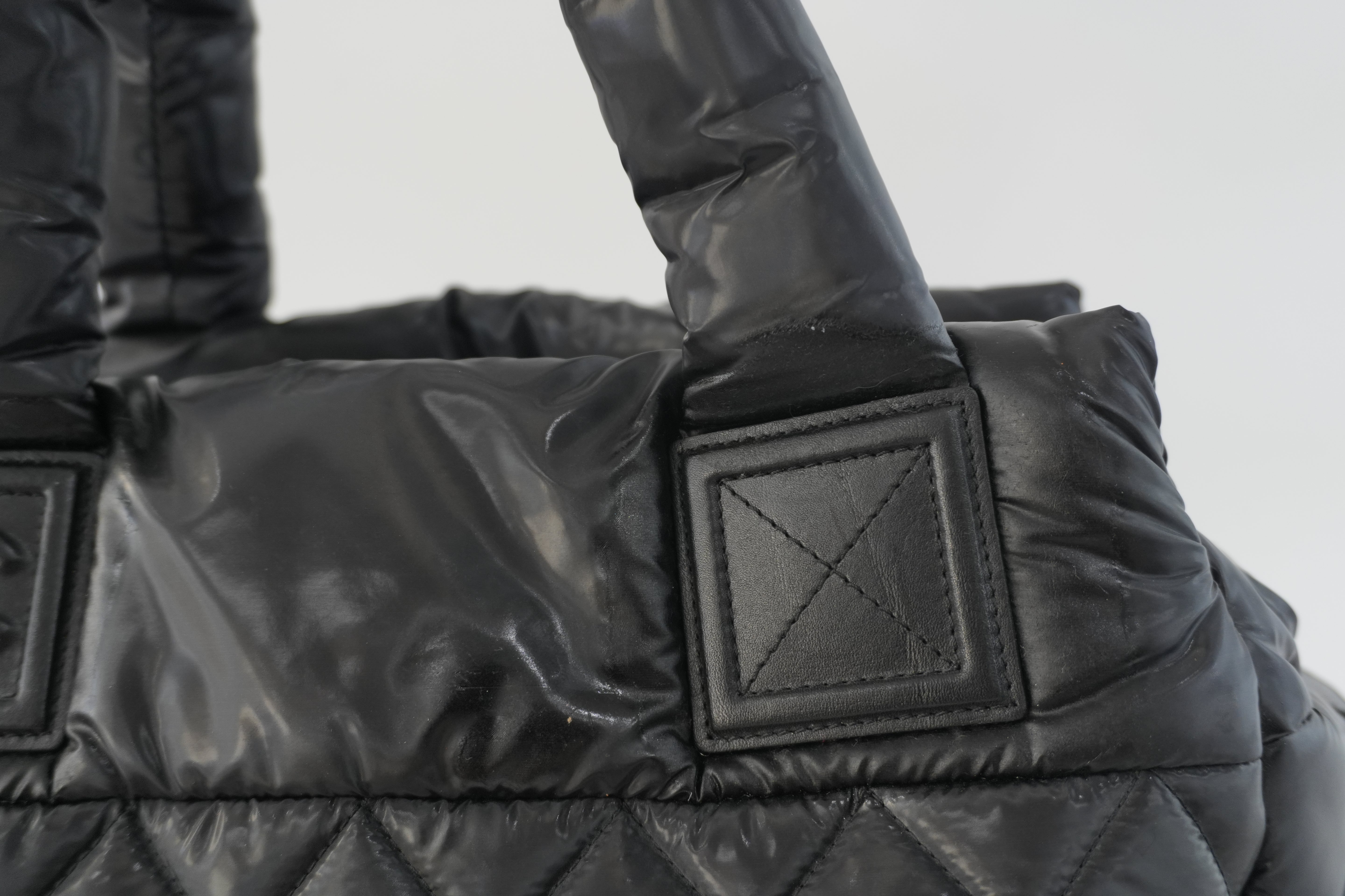 Chanel Coco Cocoon Handbag Black Nylon Used