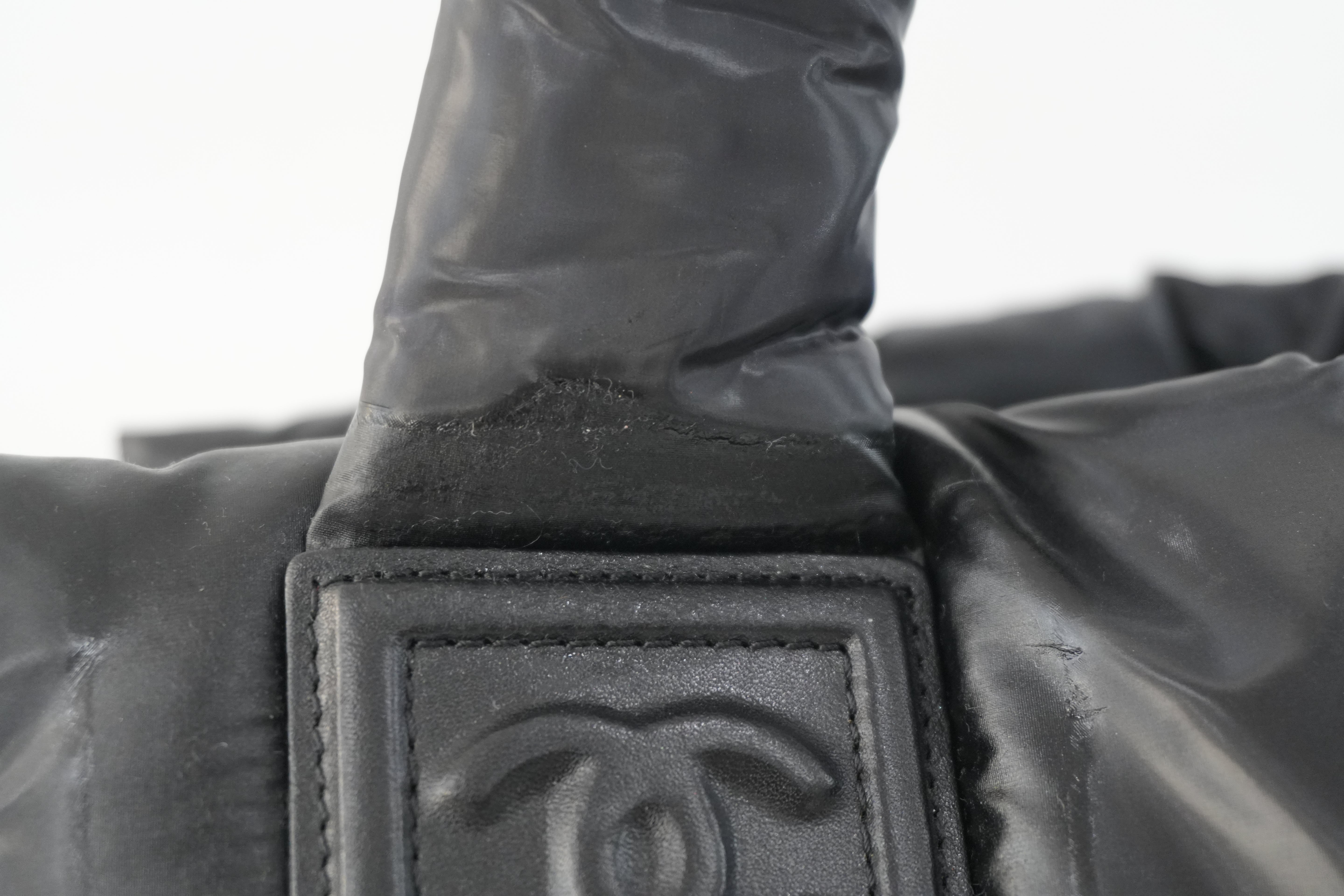 Chanel Coco Cocoon Handbag Black Nylon Used