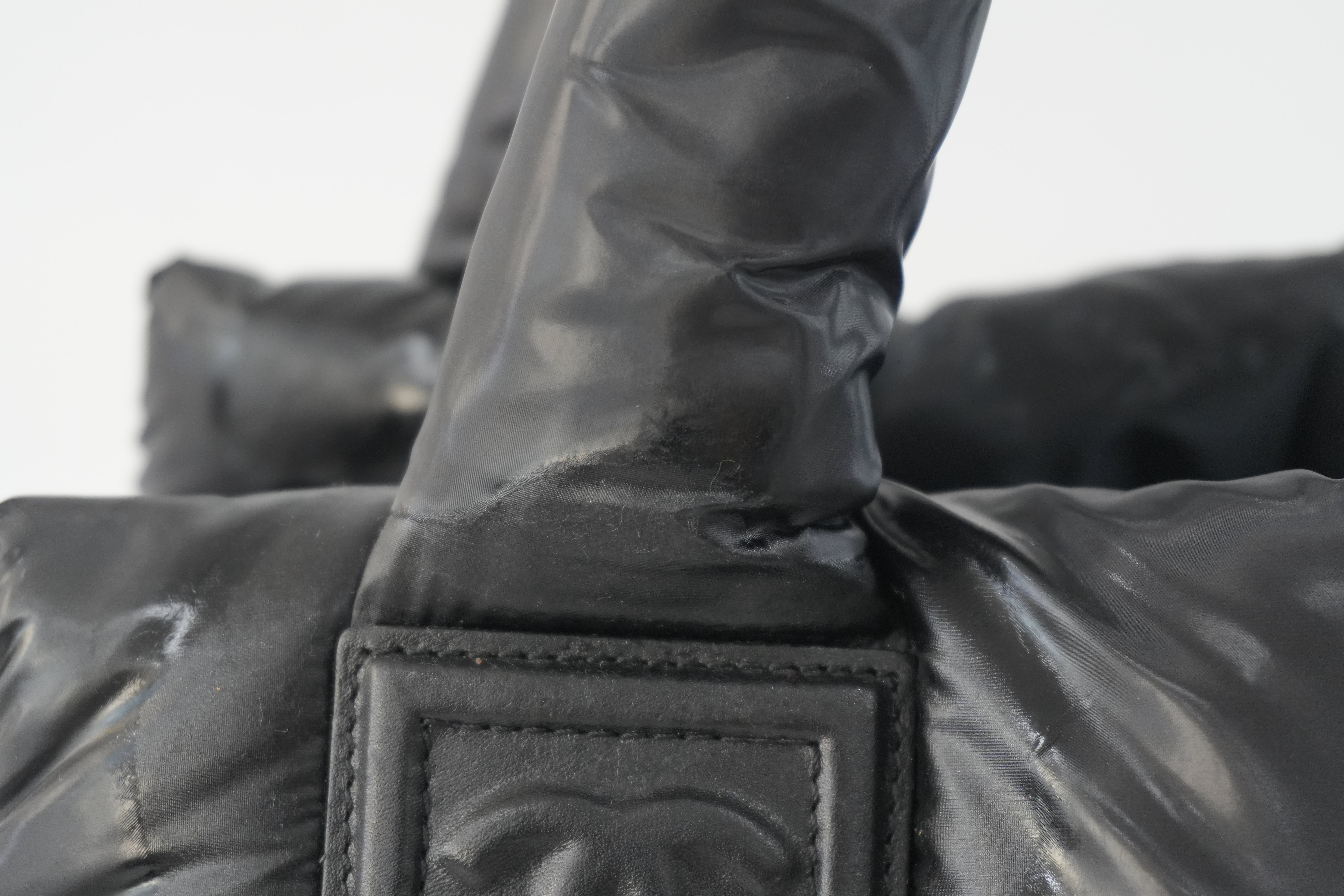 Chanel Coco Cocoon Handbag Black Nylon Used