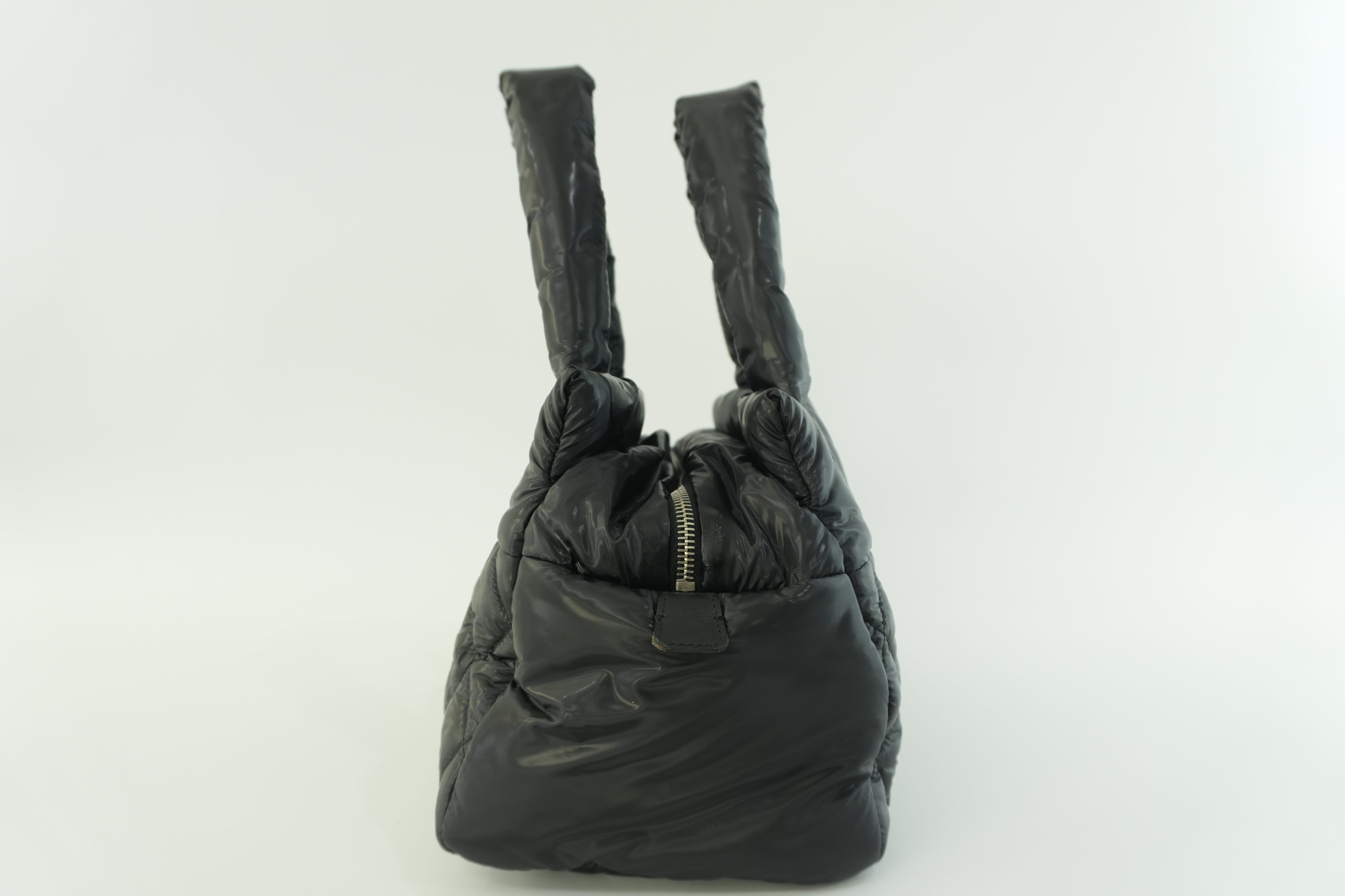 Chanel Coco Cocoon Handbag Black Nylon Used