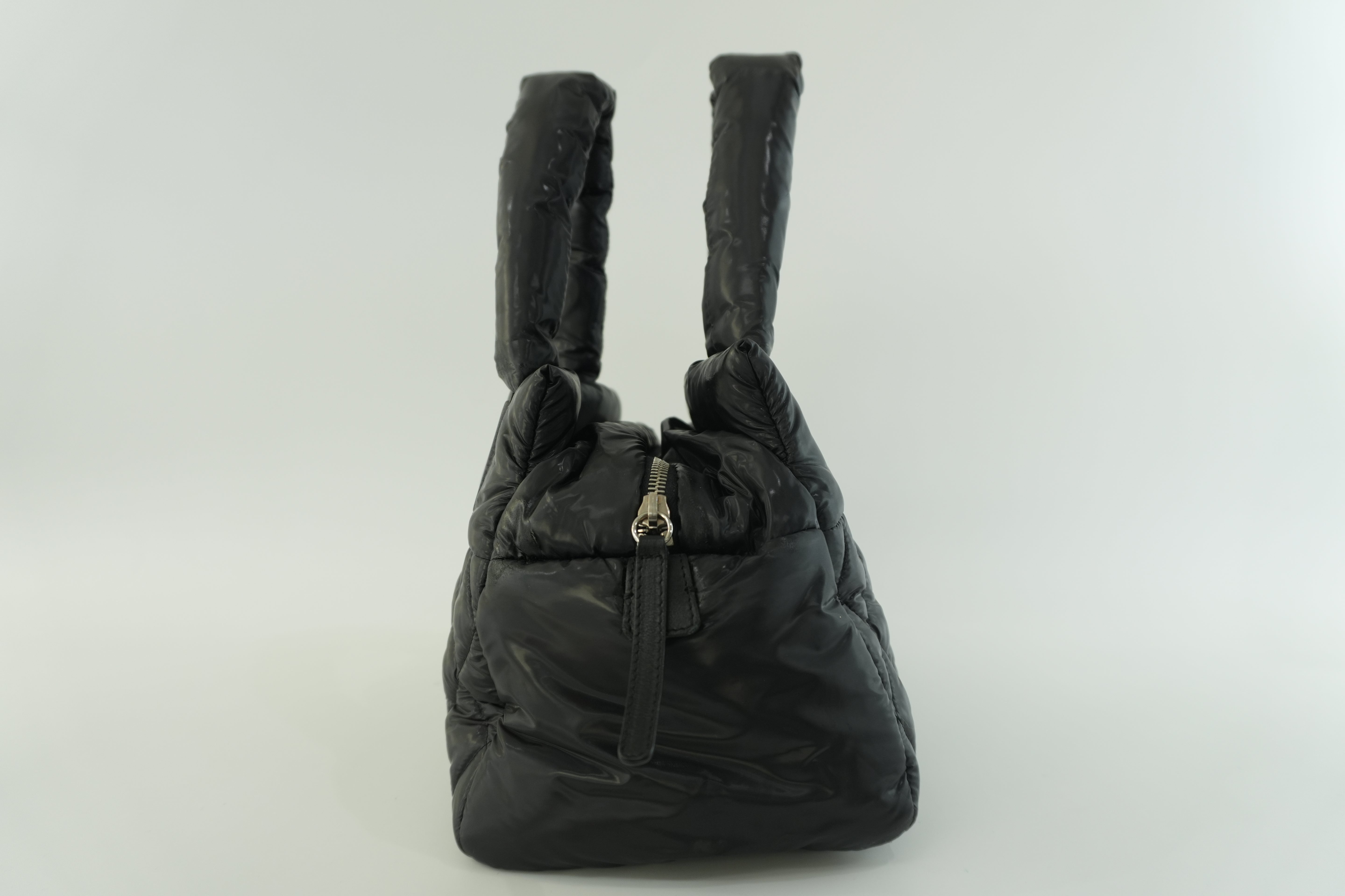 Chanel Coco Cocoon Handbag Black Nylon Used