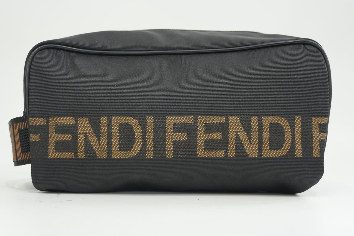 Pre-Owned Fendi Nylon Clutch Black