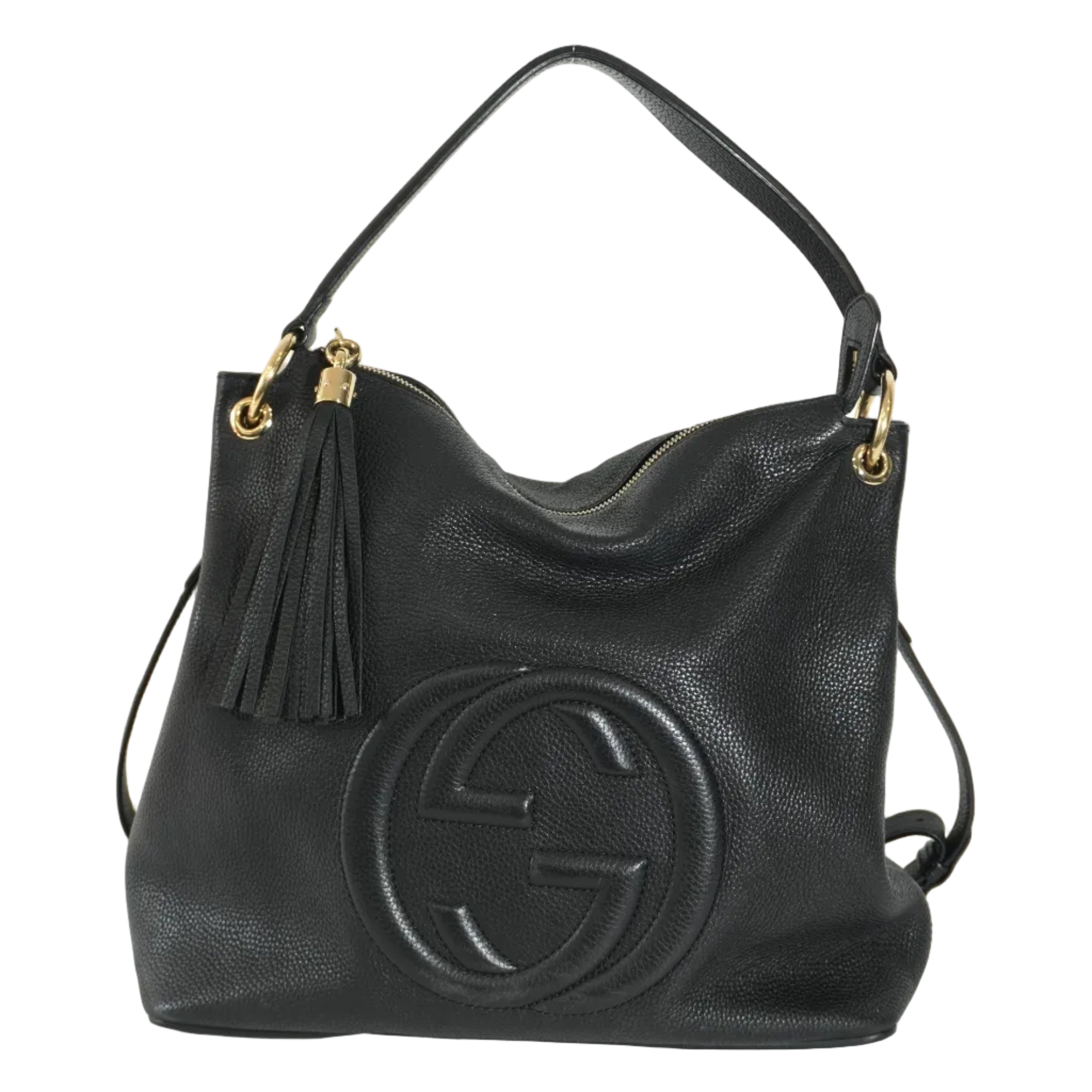 Pre-owned Gucci Two Way Soho Shoulder Bag Black