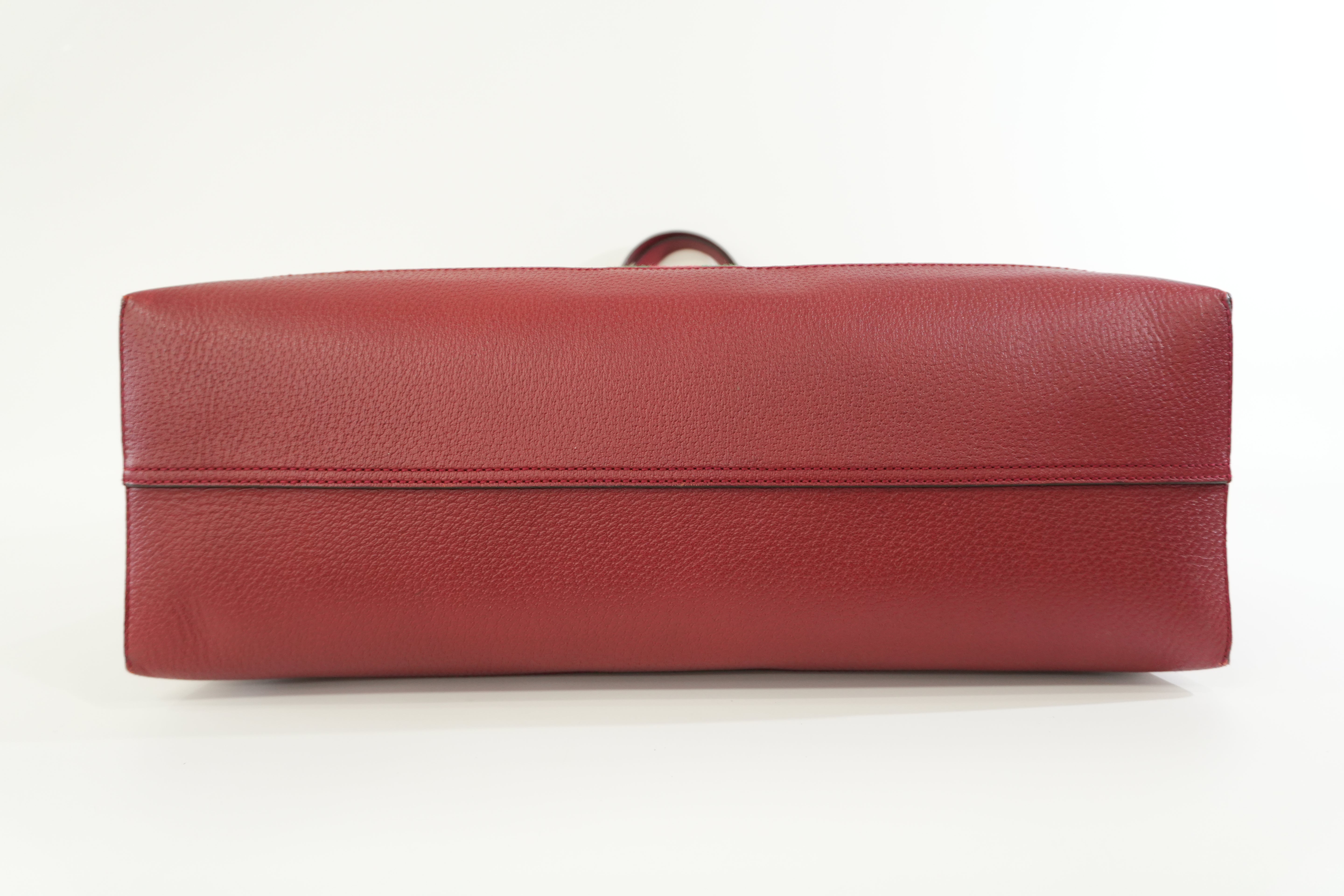 Pre-owned Gucci GG Flora Tote Bag Red