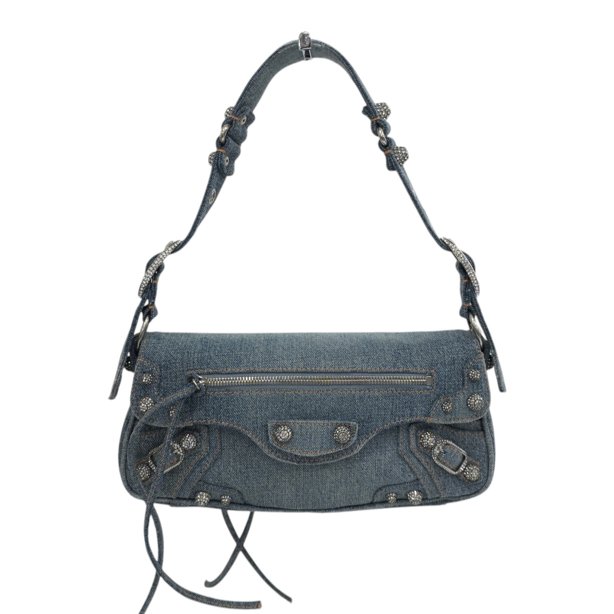 Pre-Owned Balenciaga Le Cagole Shoulder Bag Denim Blue