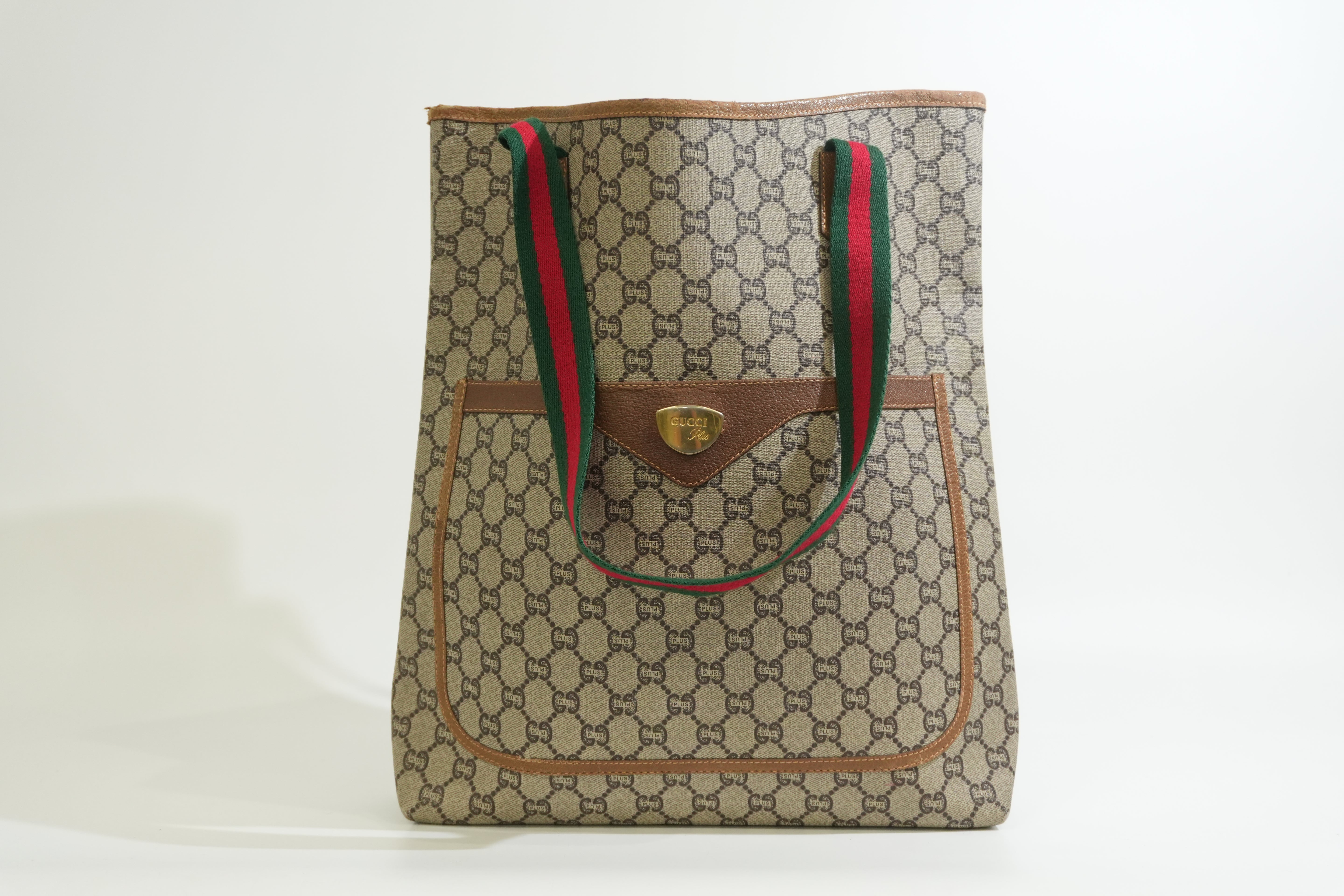 Pre-owned Gucci Plus Ophidia Tote Bag Brown