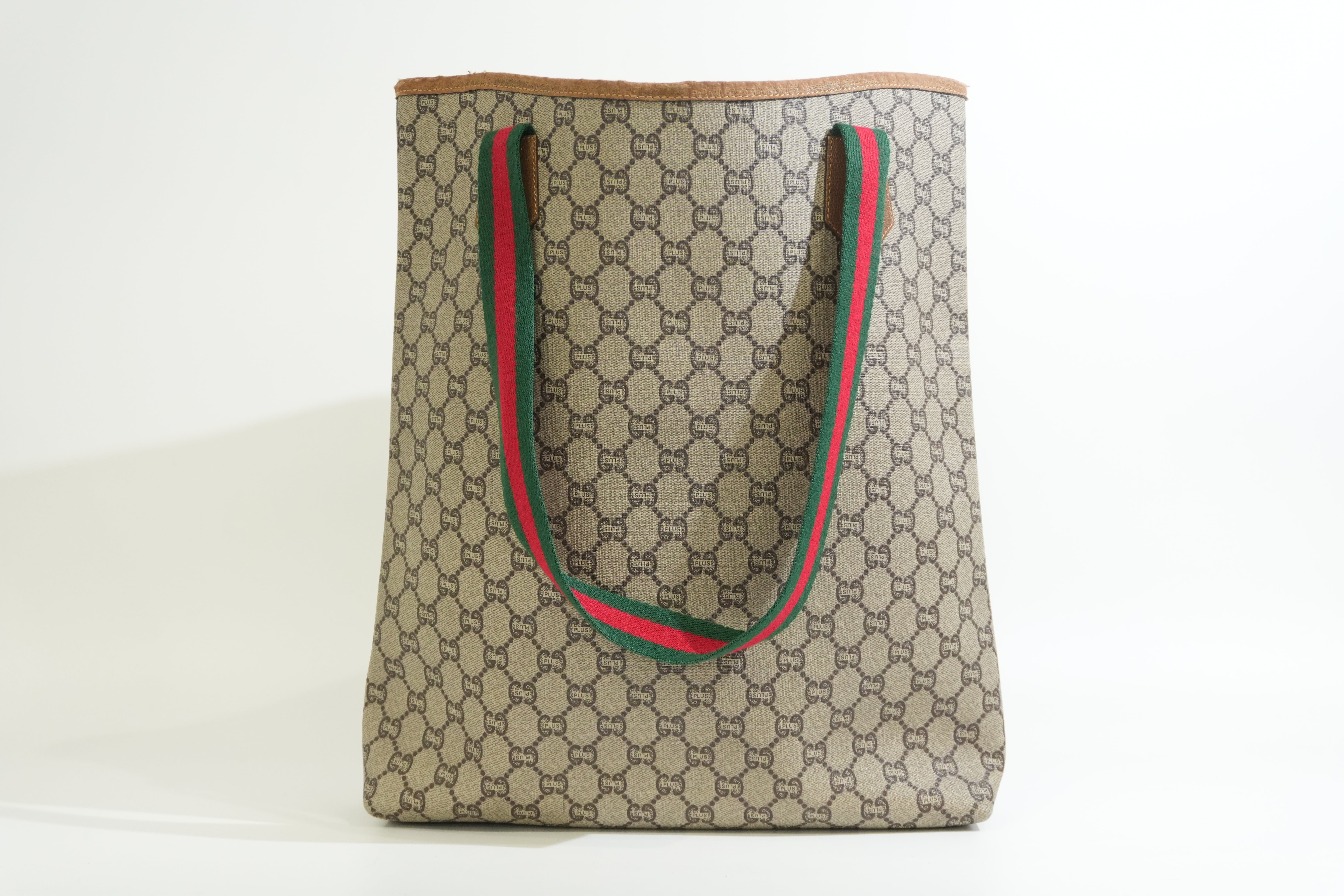 Pre-owned Gucci Plus Ophidia Tote Bag Brown