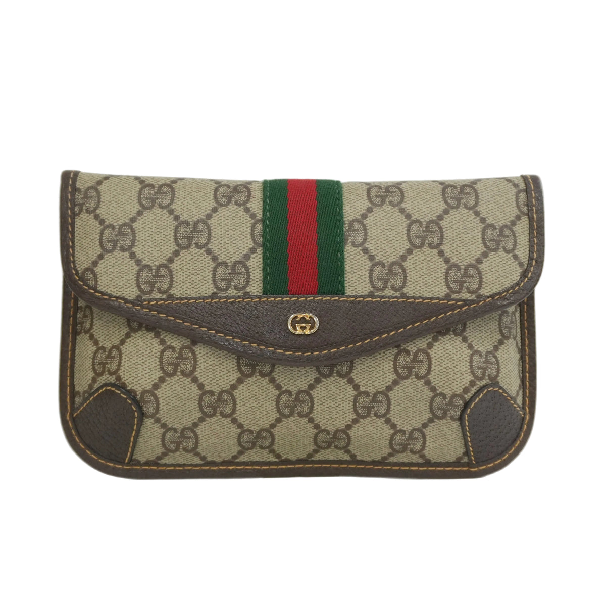 Pre-Owned Gucci Vintage Pouch Brown
