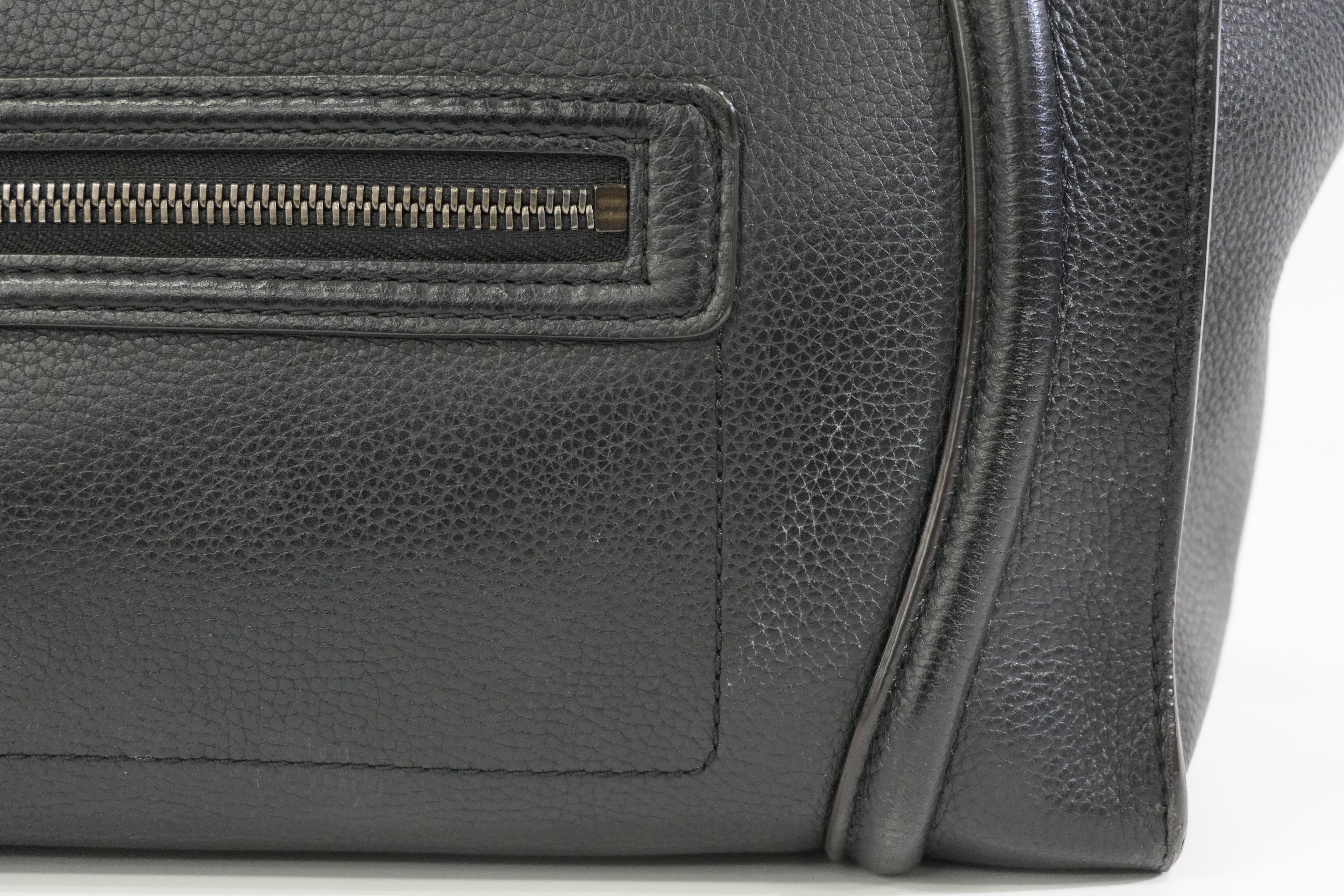 Pre-owned Celine Leather Luggage Handbag Black