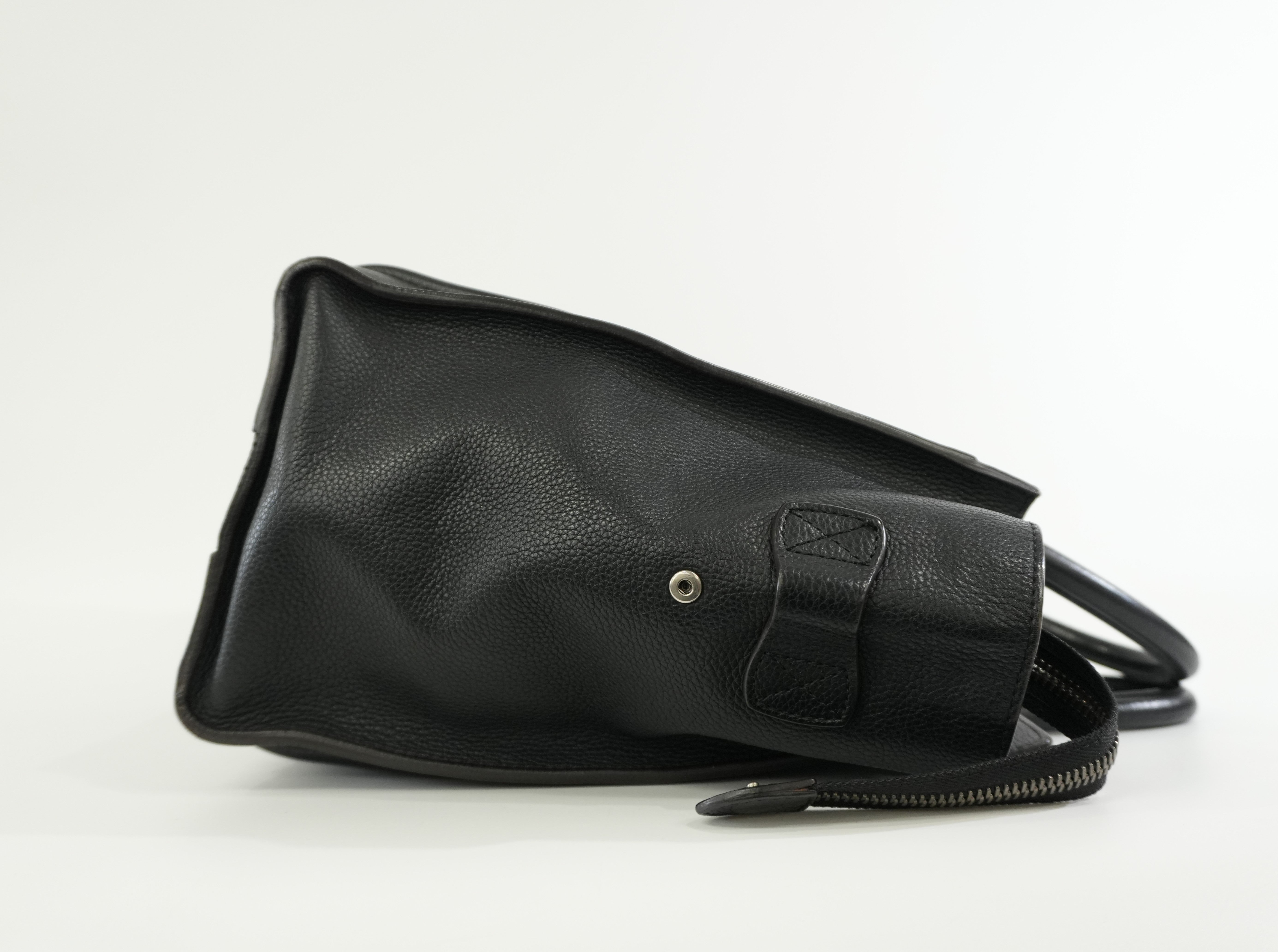 Pre-owned Celine Leather Luggage Handbag Black