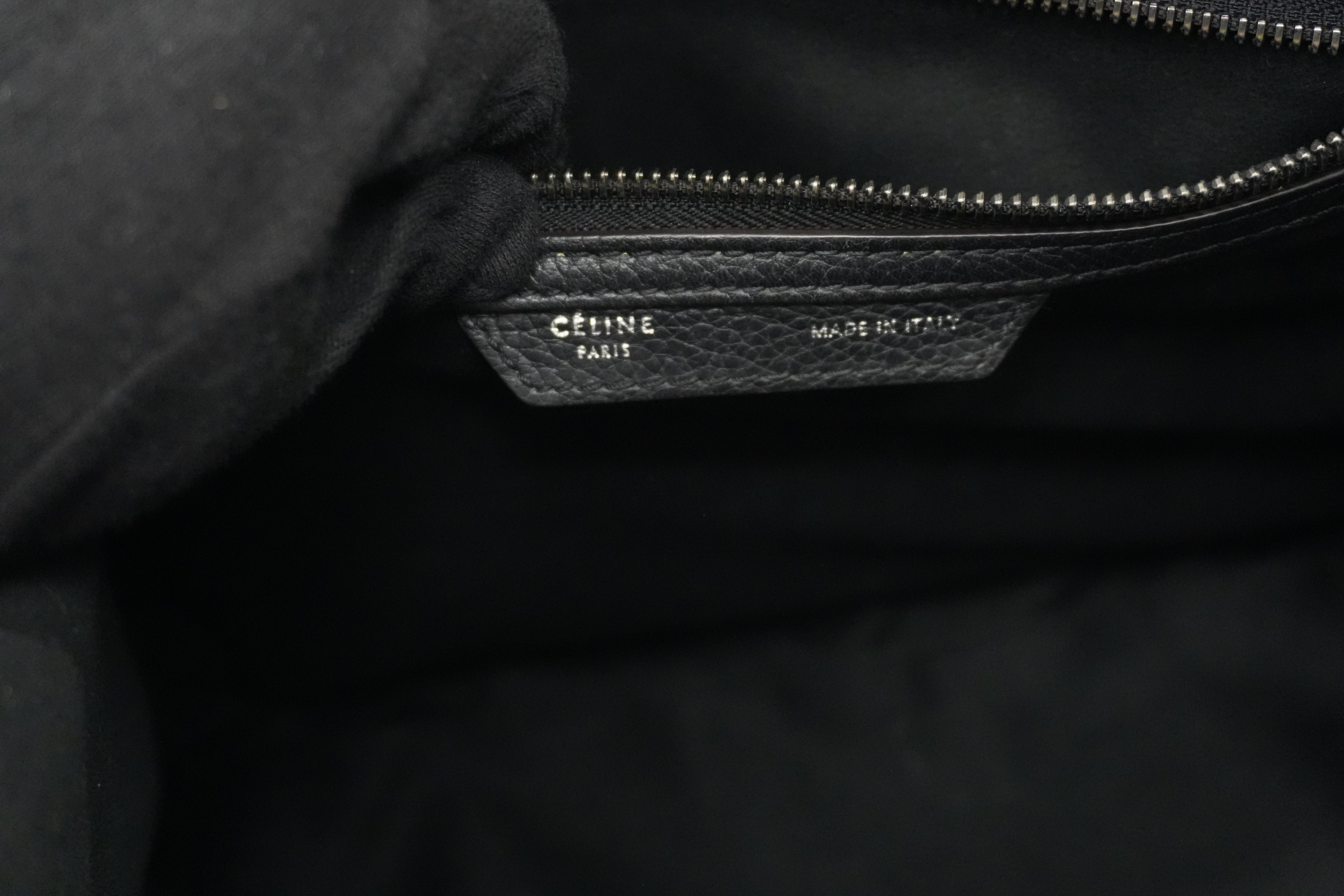 Pre-owned Celine Leather Luggage Handbag Black