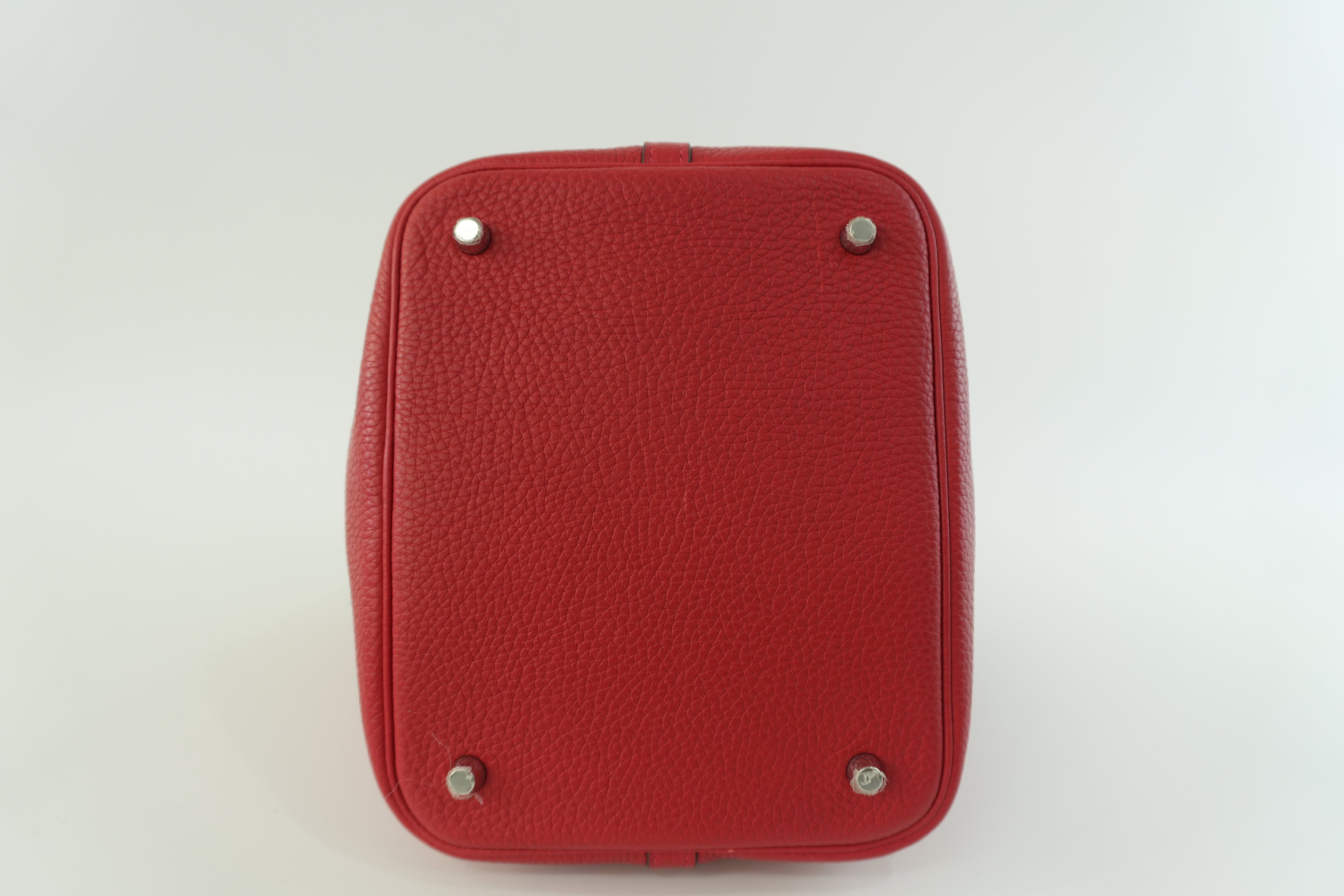 Pre-owned Hermes Picotin MM Handbag Red