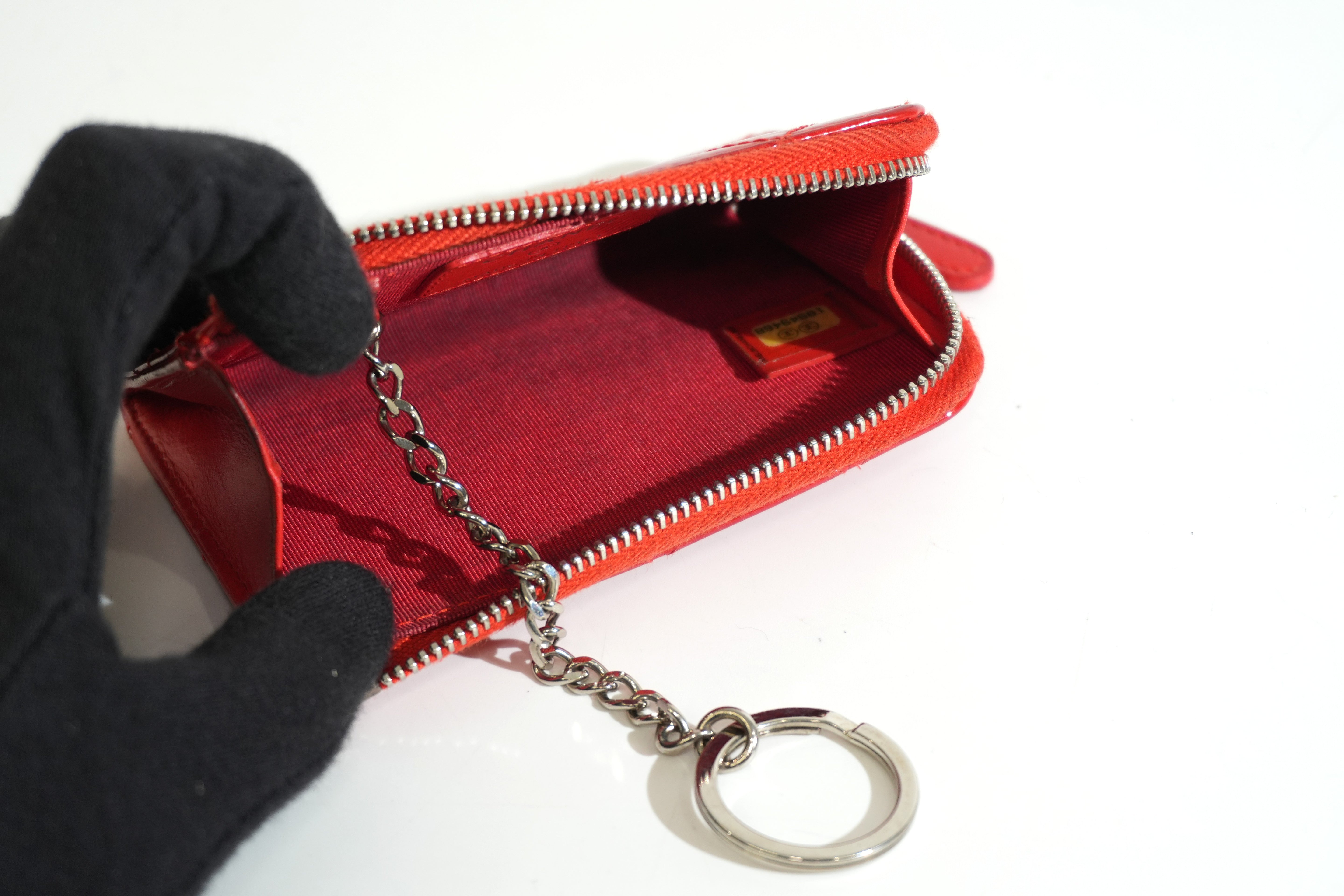 Pre-owned Chanel Key Case Red