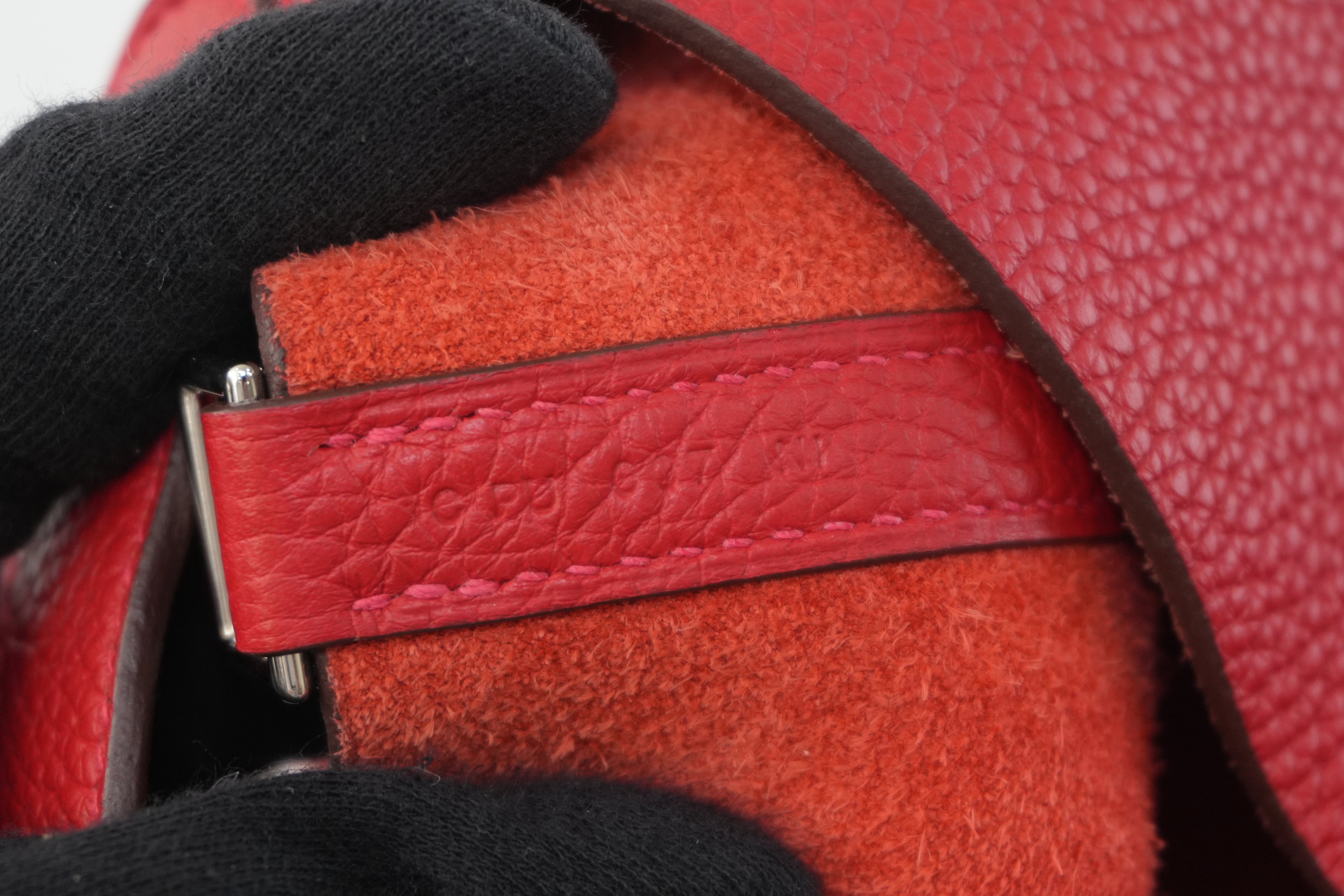 Pre-owned Hermes Picotin MM Handbag Red