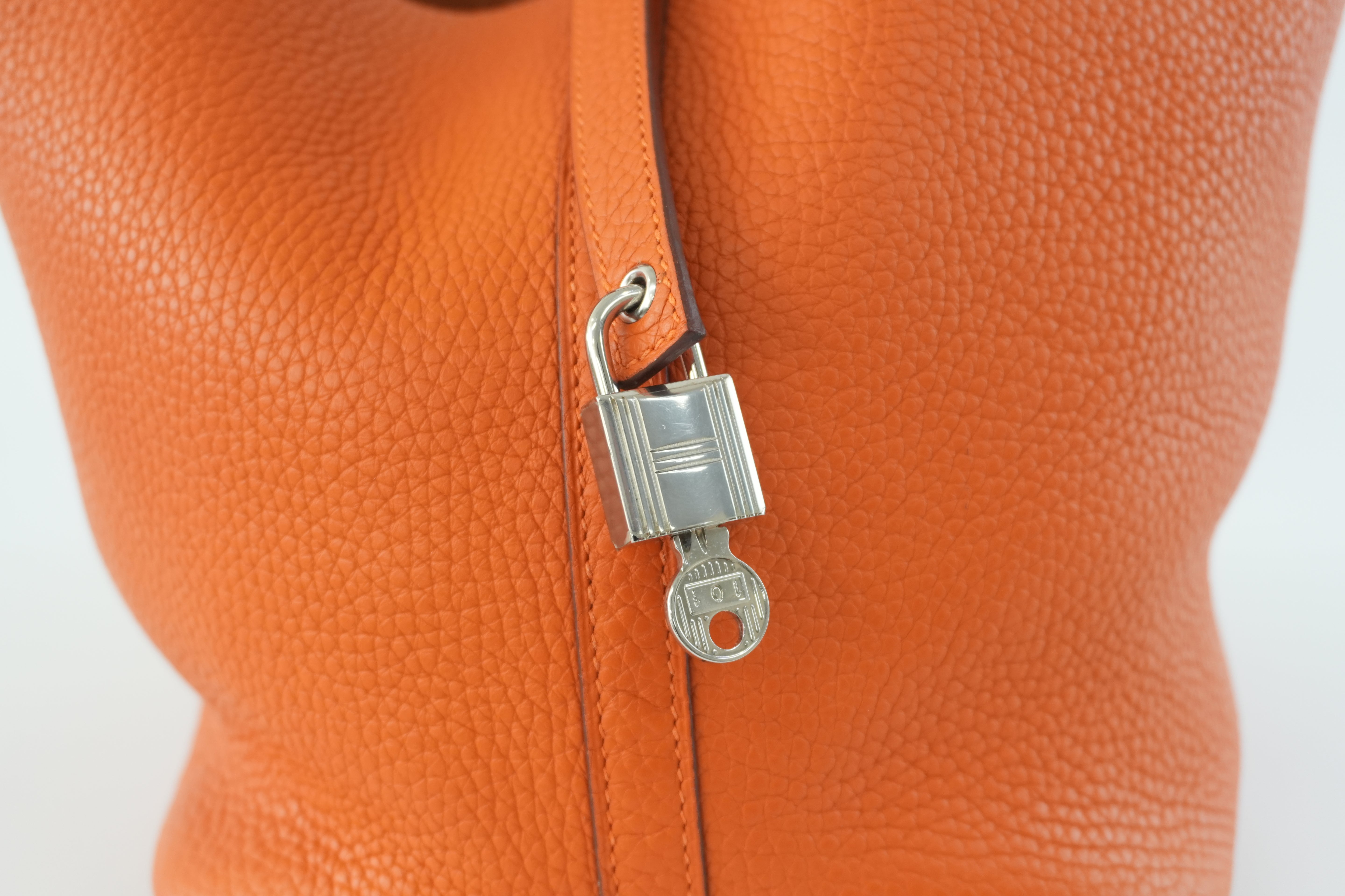 Hermes Picotin MM Handbag Orange Used