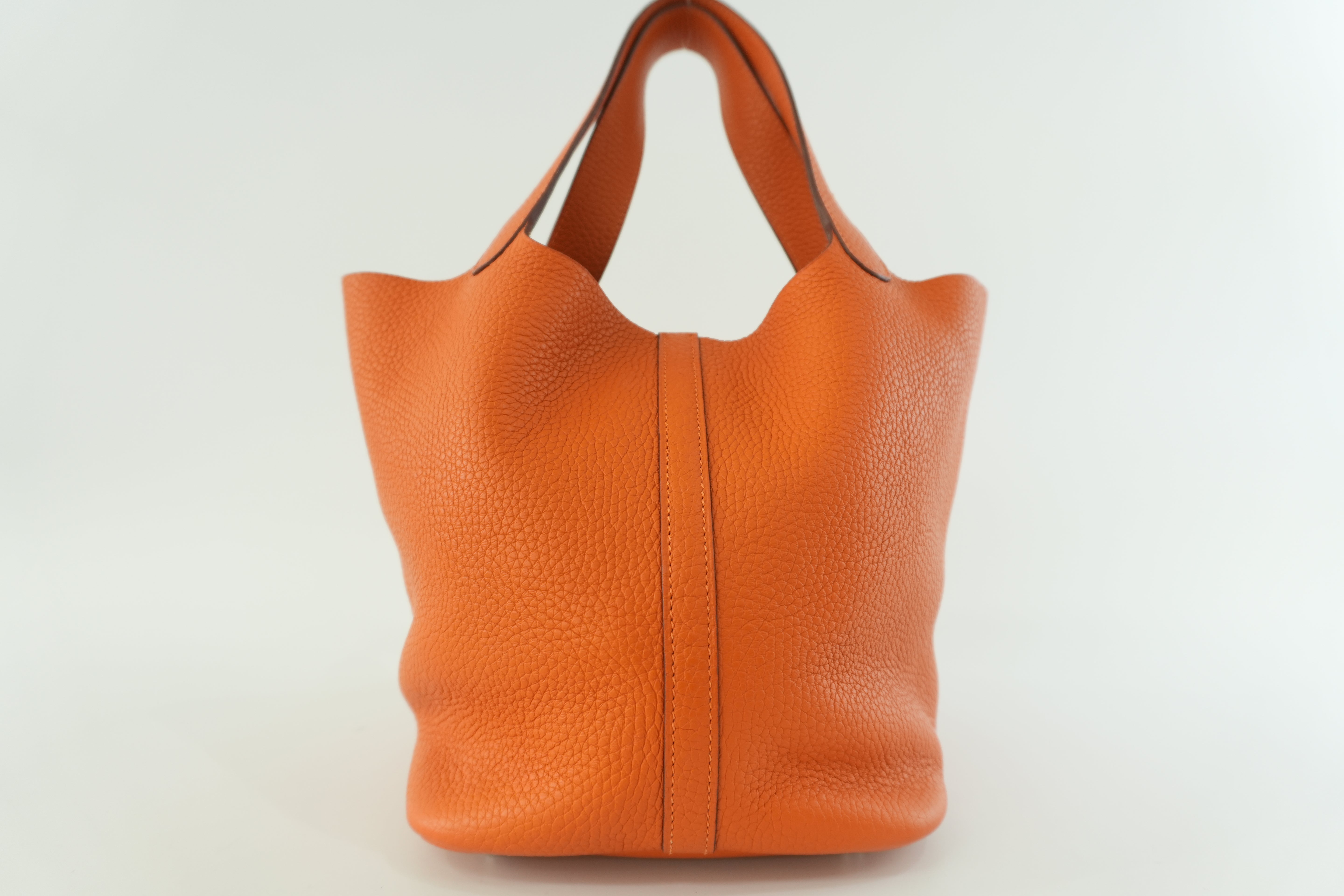 Hermes Picotin MM Handbag Orange Used