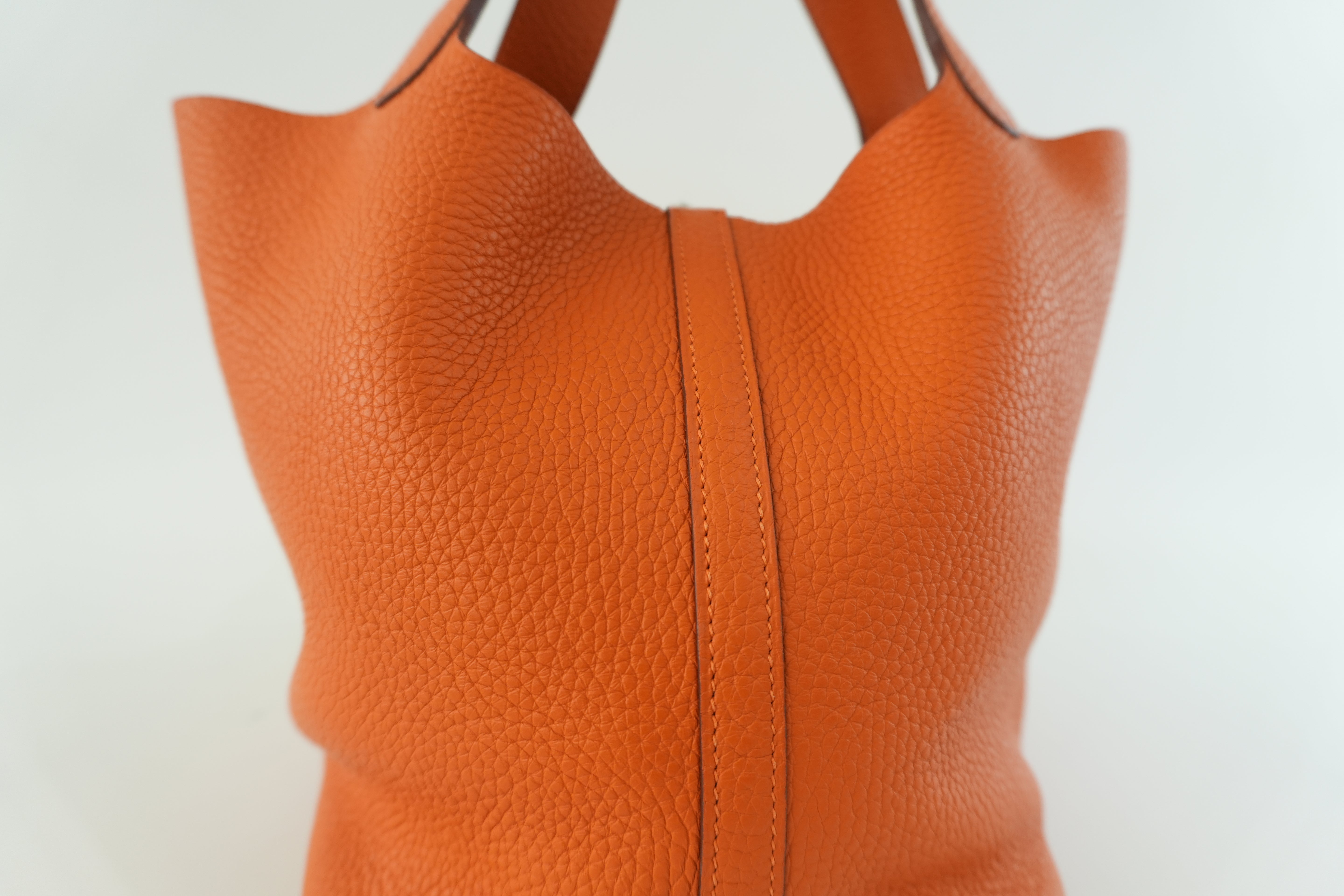 Hermes Picotin MM Handbag Orange Used