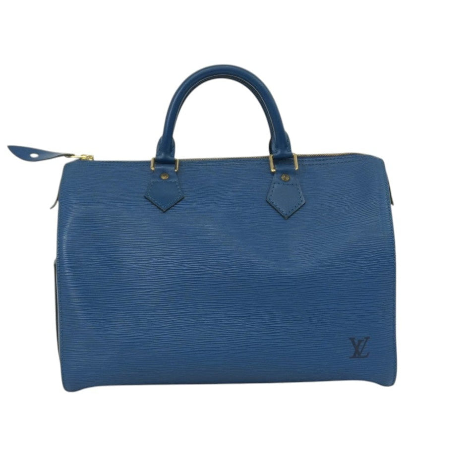 Pre-Owned Louis Vuitton Epi Speedy 30 Blue