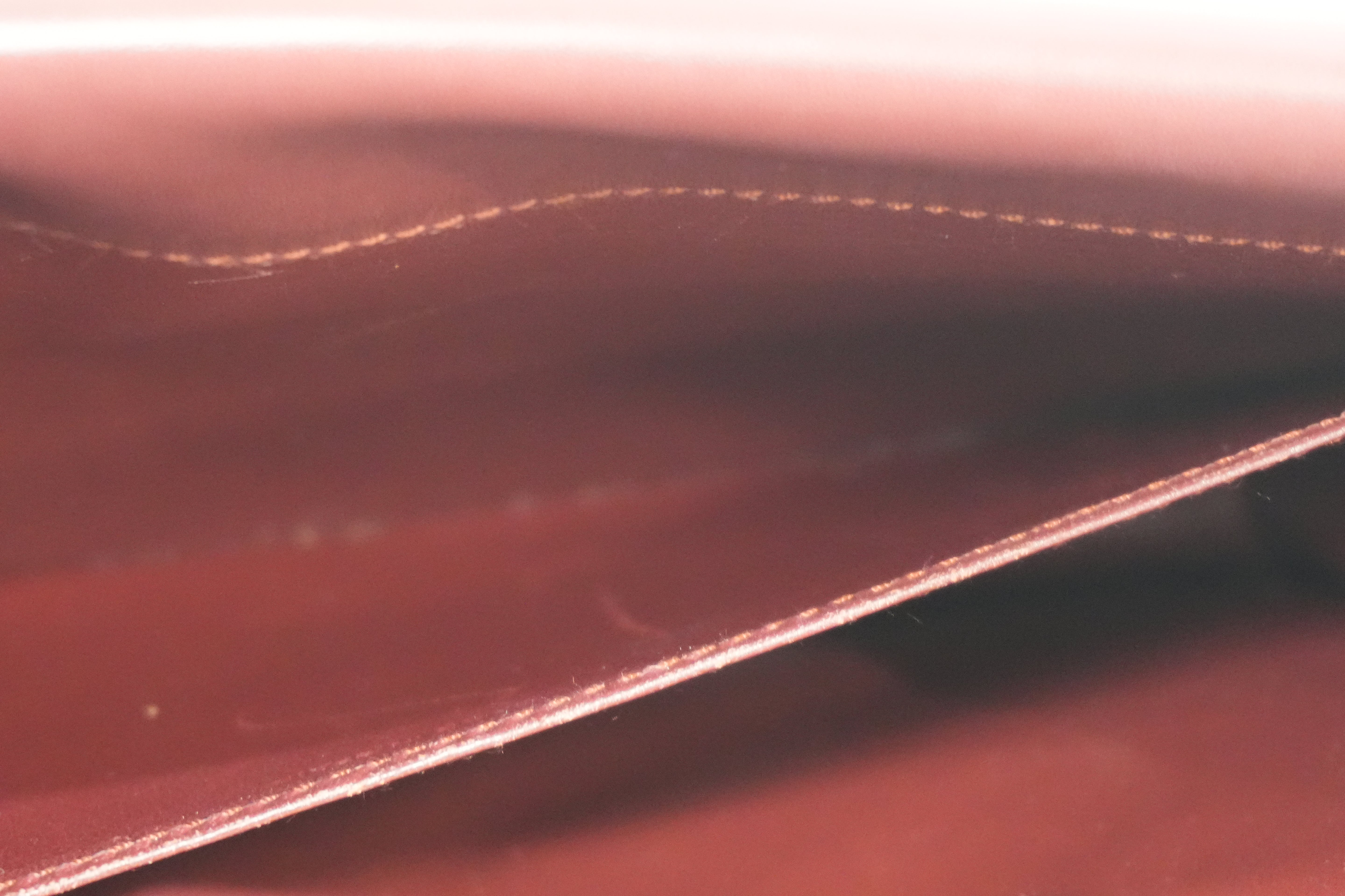 Pre-owned Cartier Double Flap Crossbody Bag Burgundy