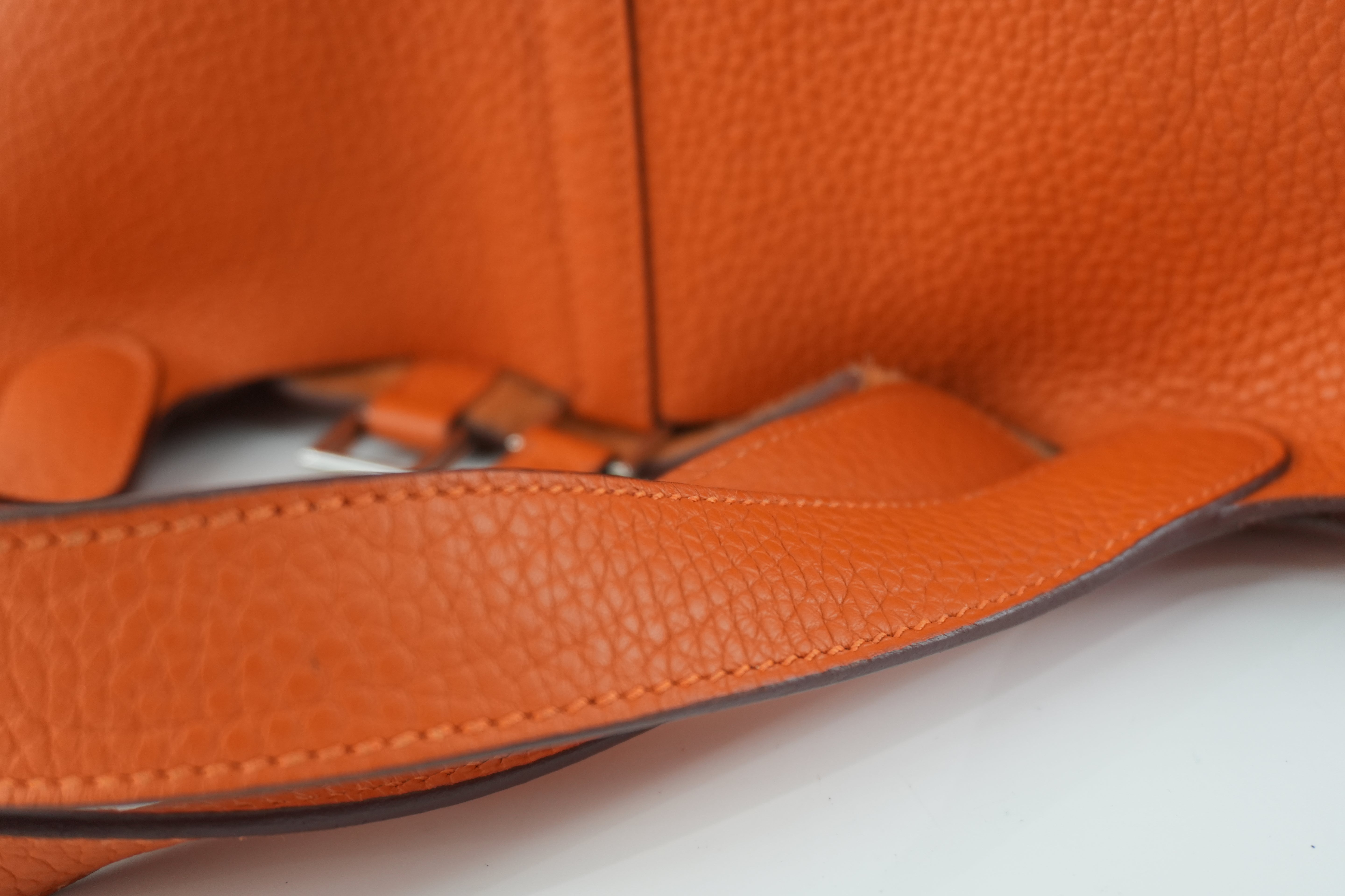 Hermes Picotin MM Handbag Orange Used