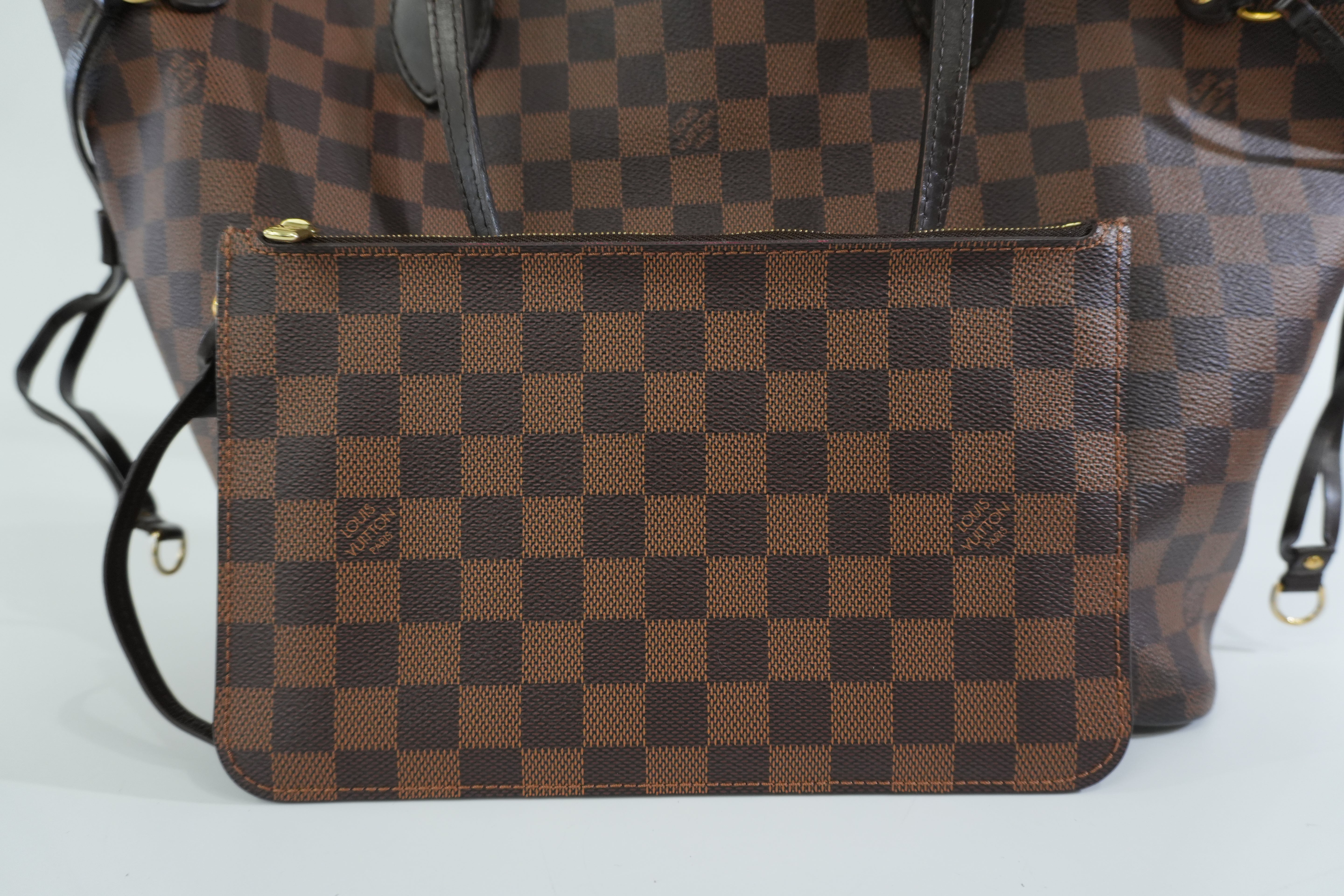 Pre-owned Louis Vuitton Damier Ebene Neverfull MM Tote Bag