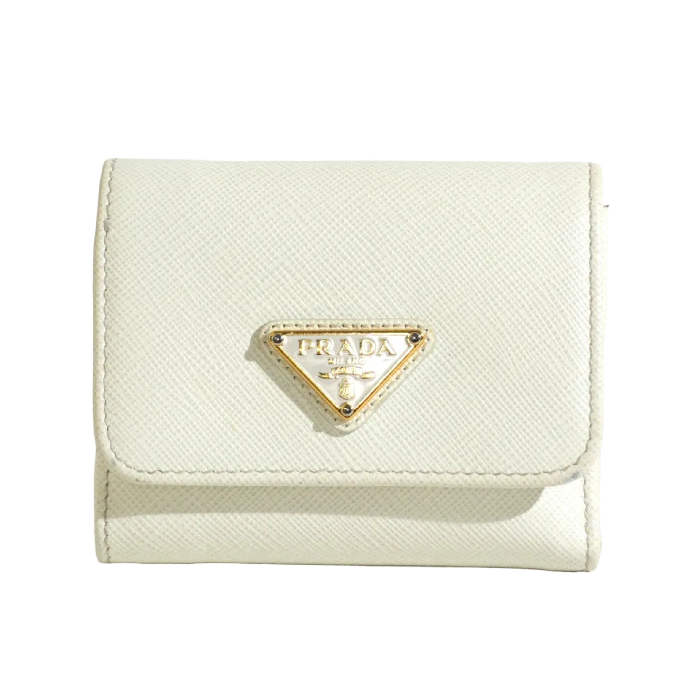 Prada Trifold Wallet White