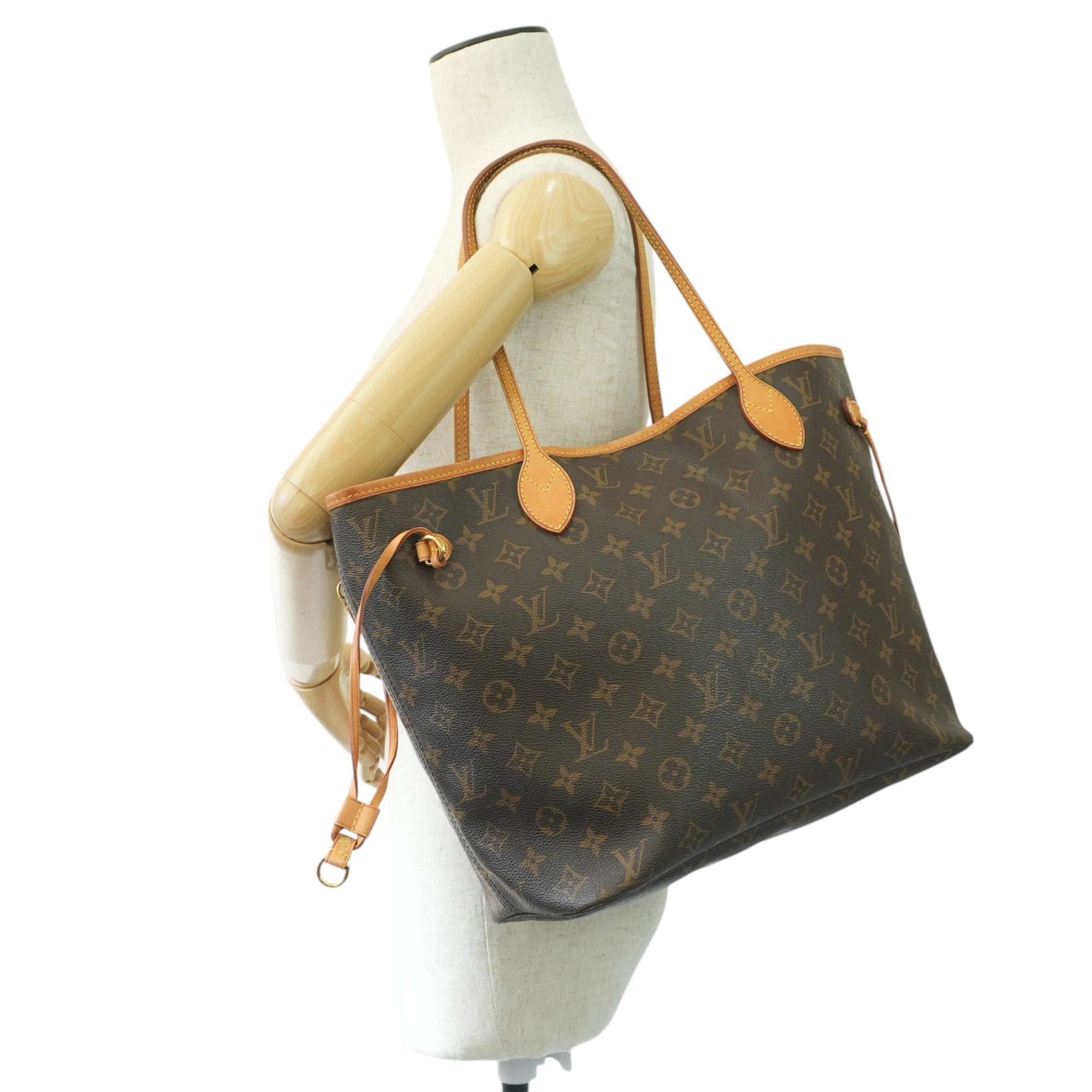 Louis Vuitton Monogram Neverfull MM Shoulder Tote Bag Used