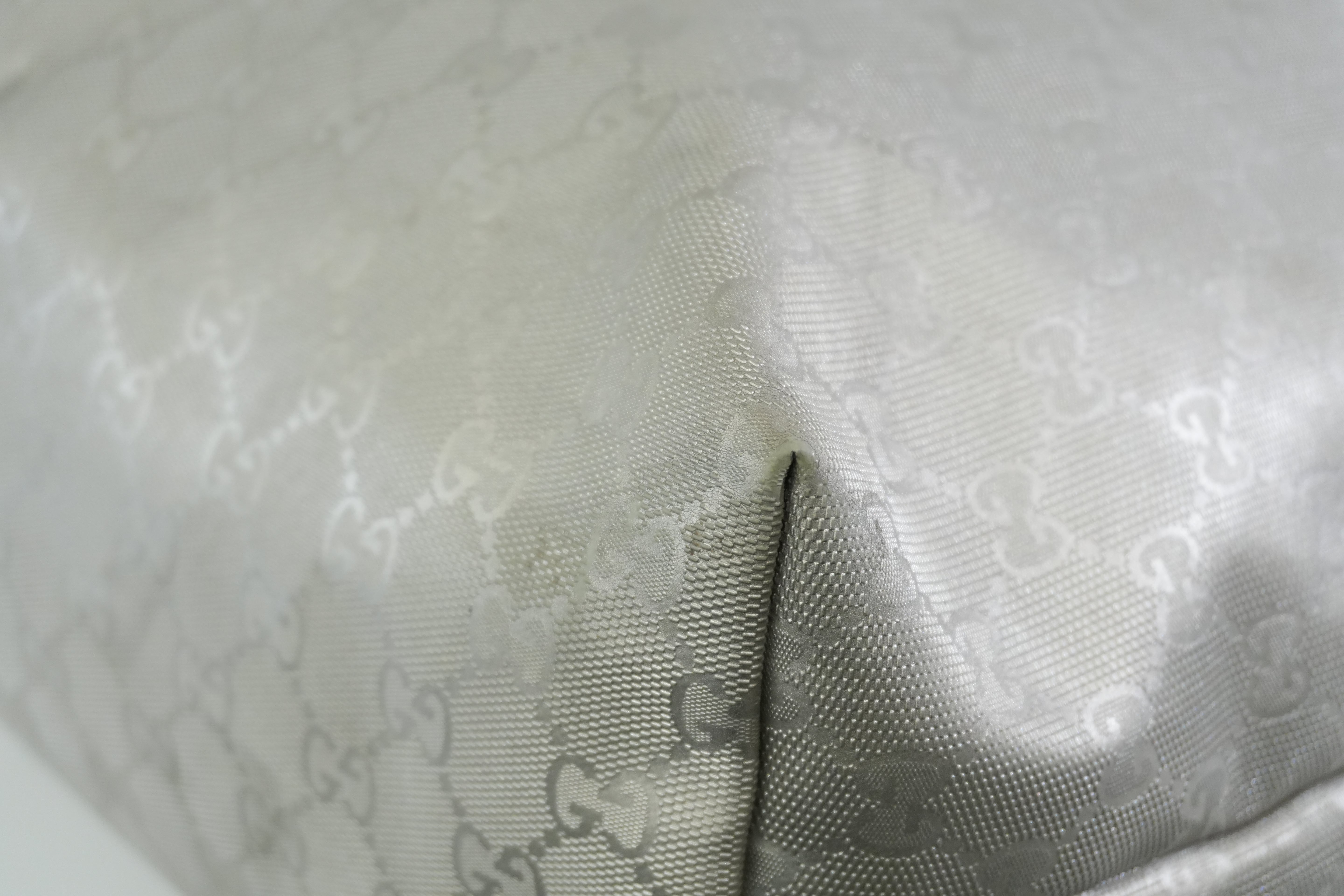 Pre-owned Gucci Metallic Tote Bag SIlver