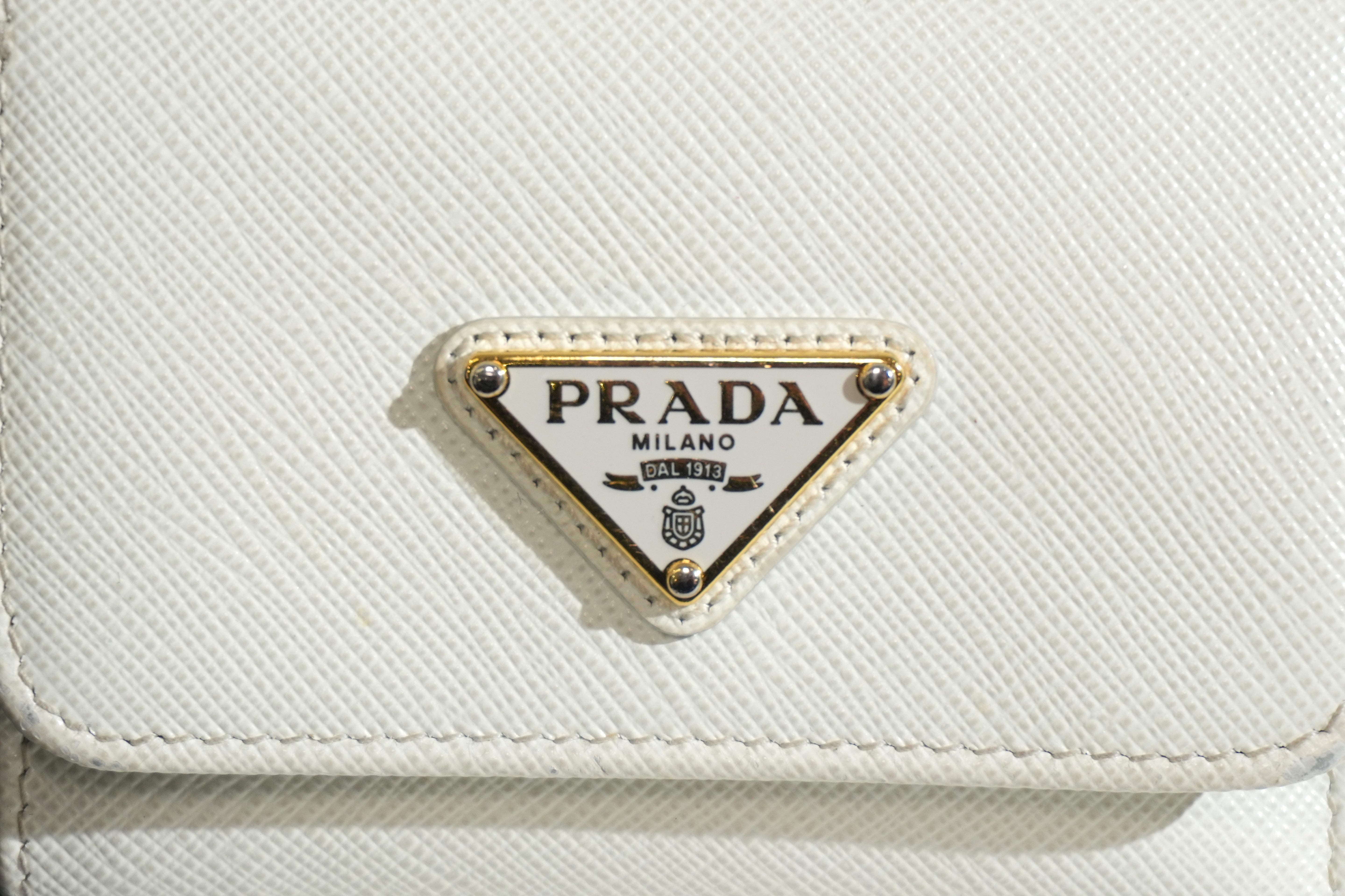 Prada Trifold Wallet White