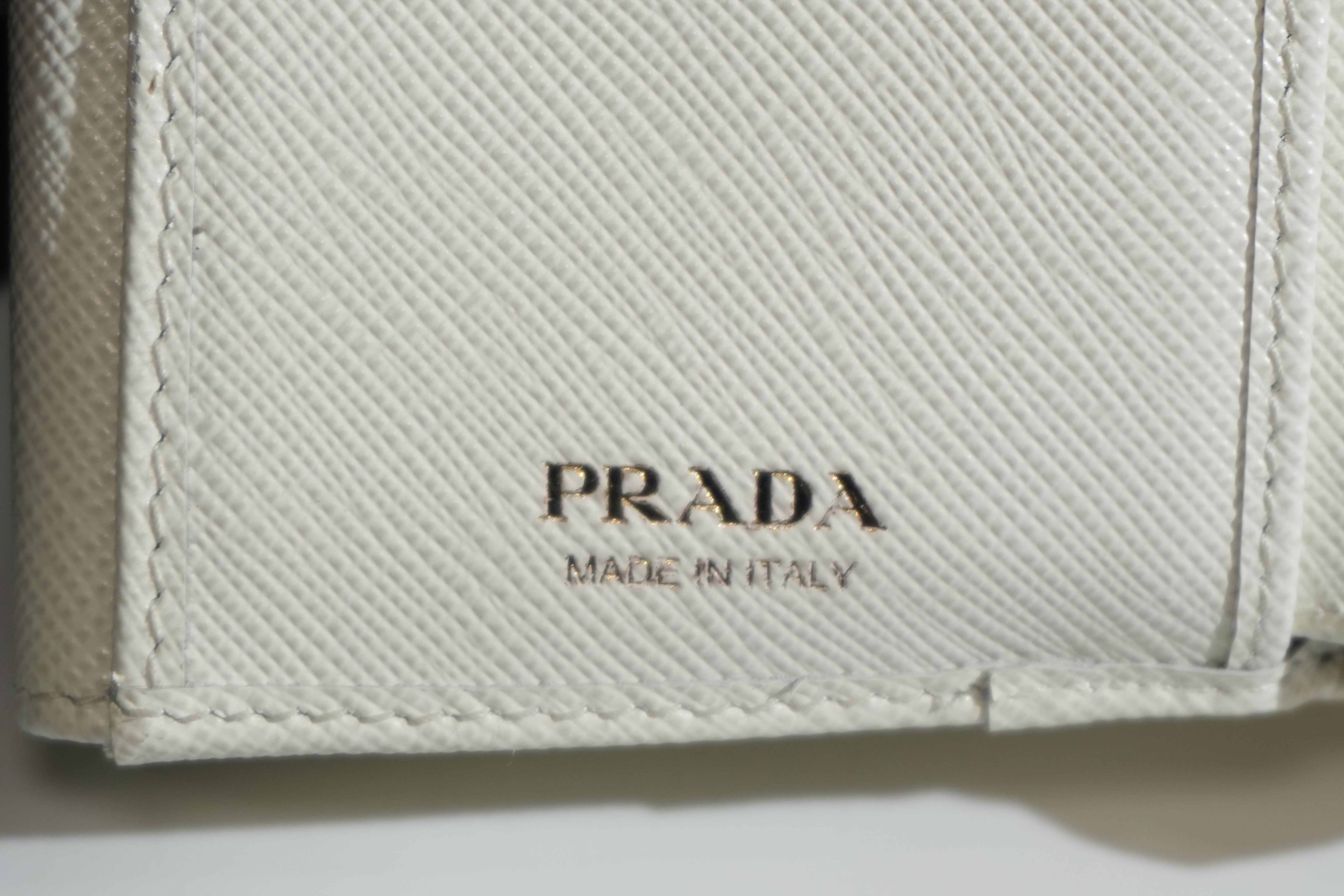 Prada Trifold Wallet White